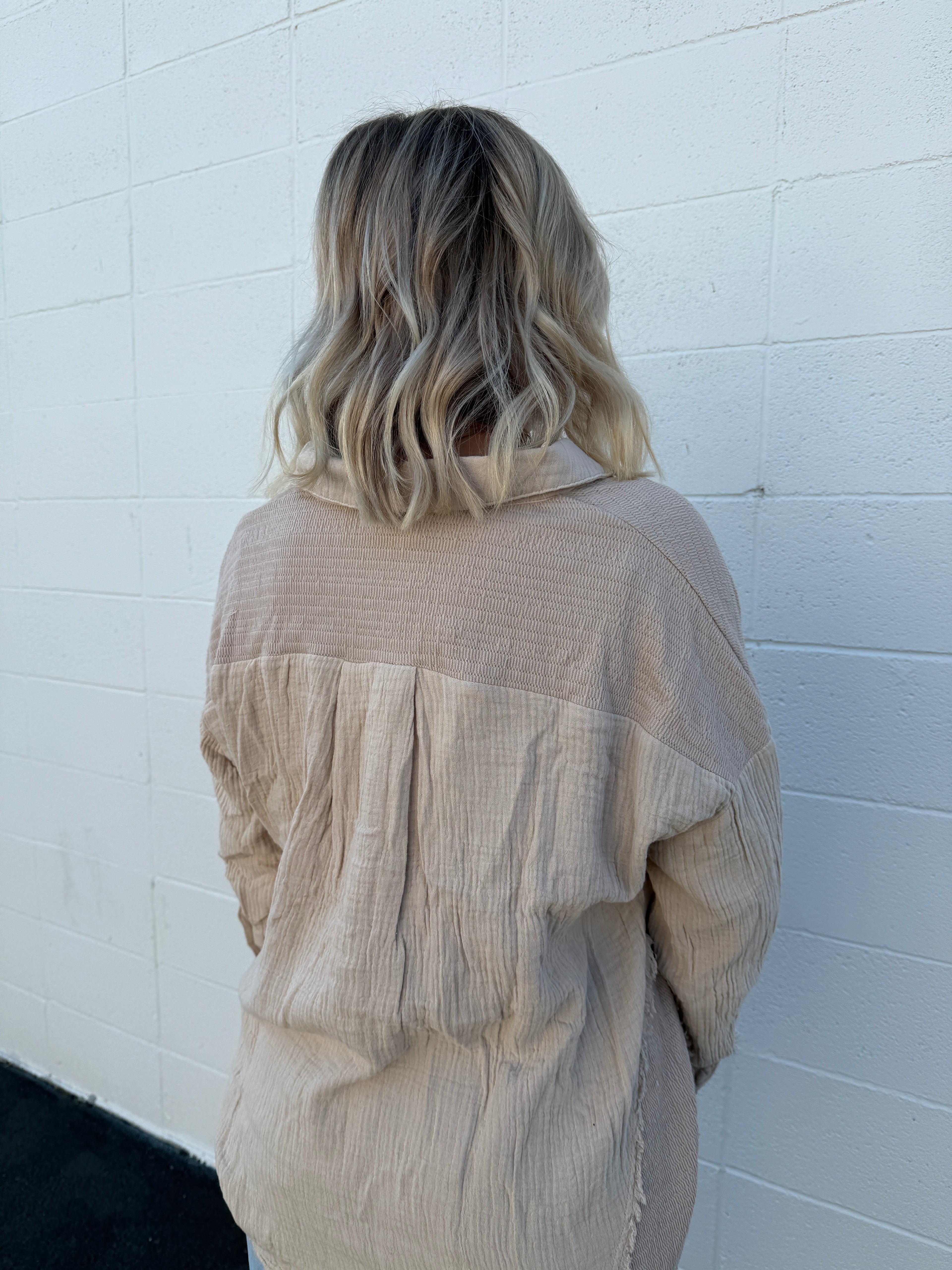 Mineral Washed Oversized Shacket