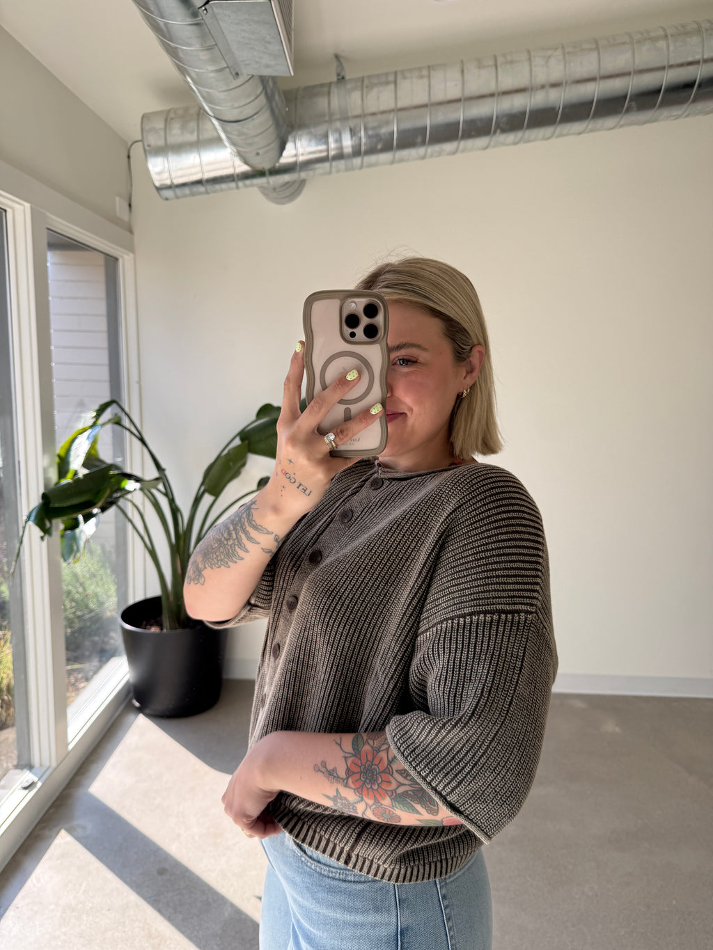 Mazie Washed Short Sleeve Cardigan (Multiple Colors)
