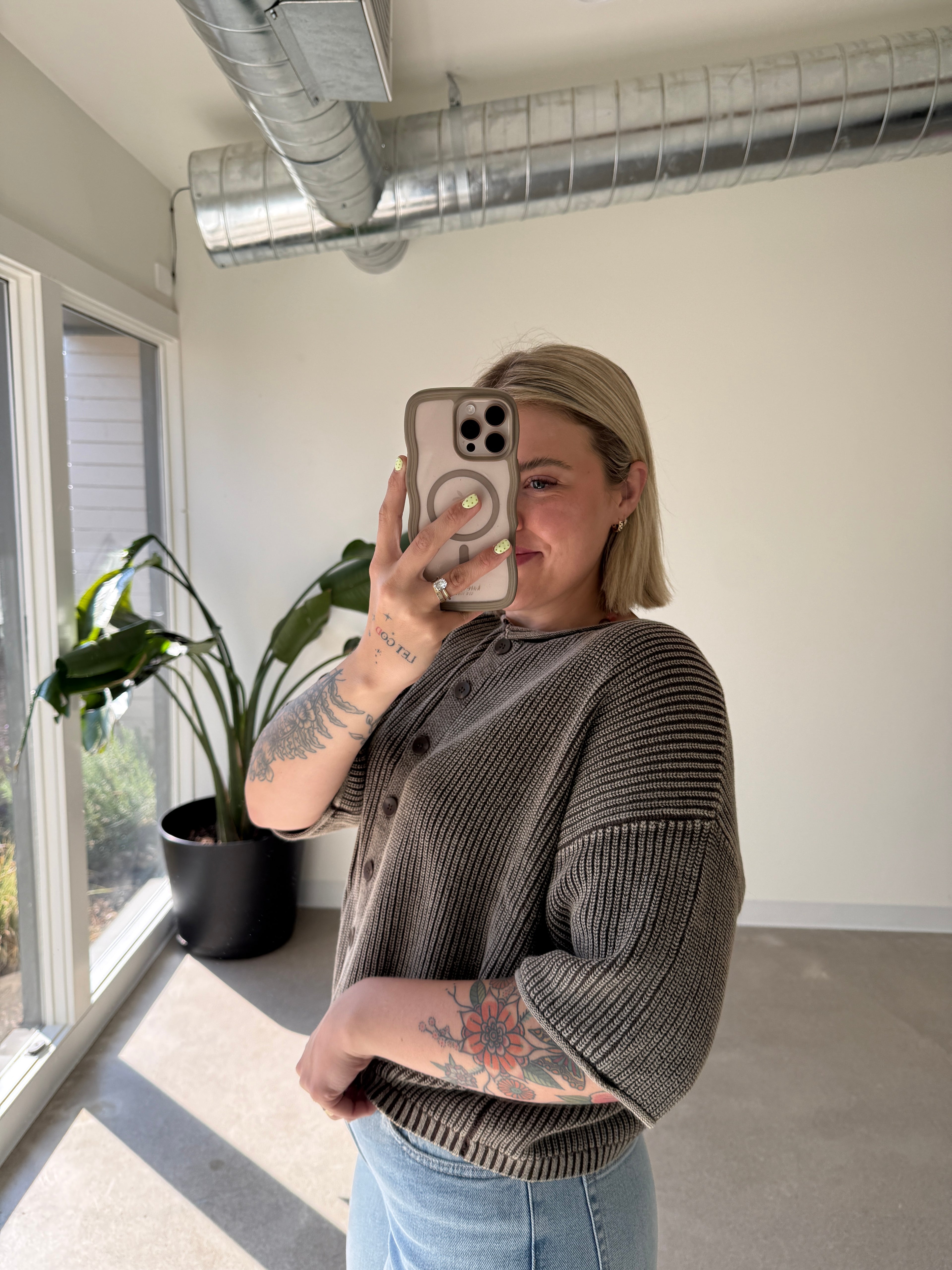 Mazie Washed Short Sleeve Cardigan (Multiple Colors)