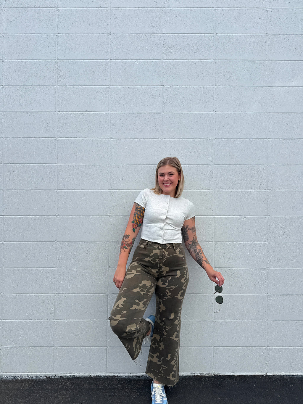 Operation Olive Camo Wide Leg Pants