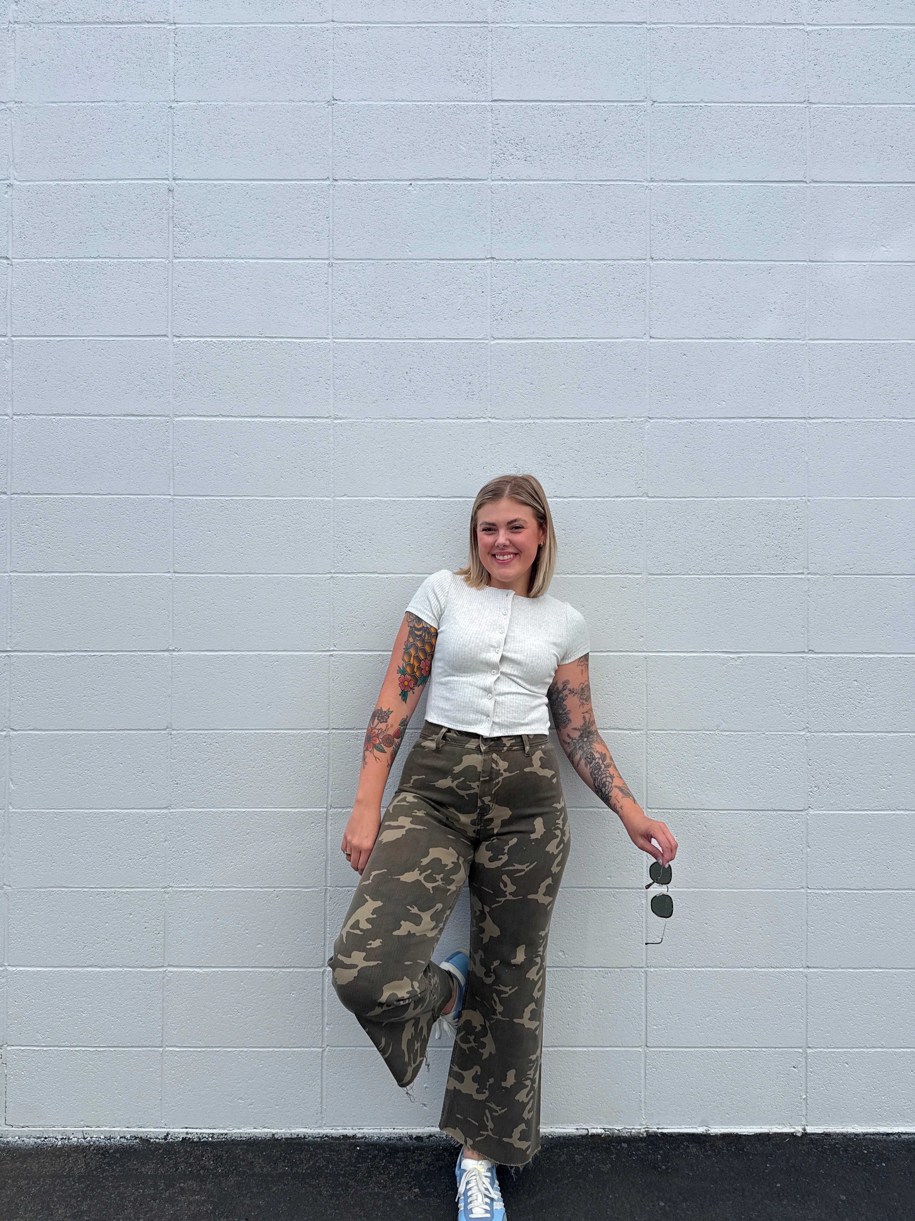 Operation Olive Camo Wide Leg Pants