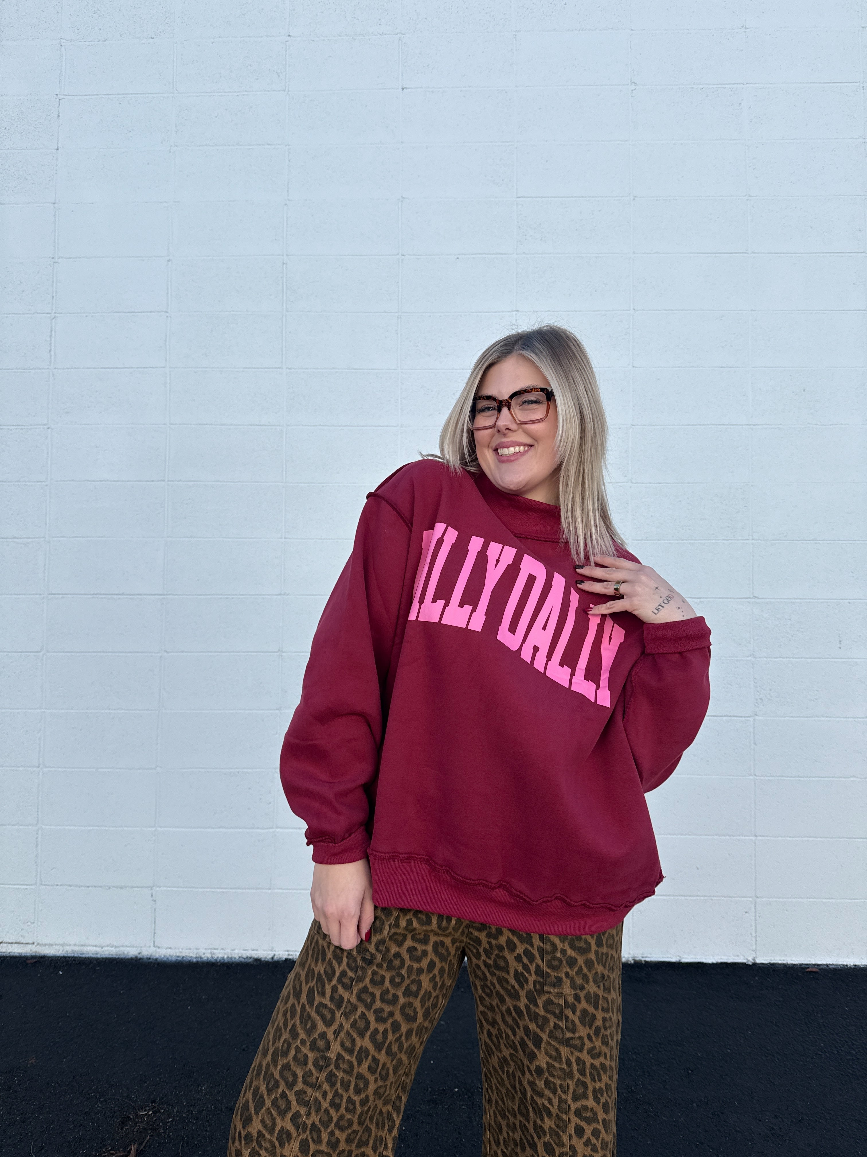 Dilly Dally Mock Neck Sweatshirts (Multiple Colors)