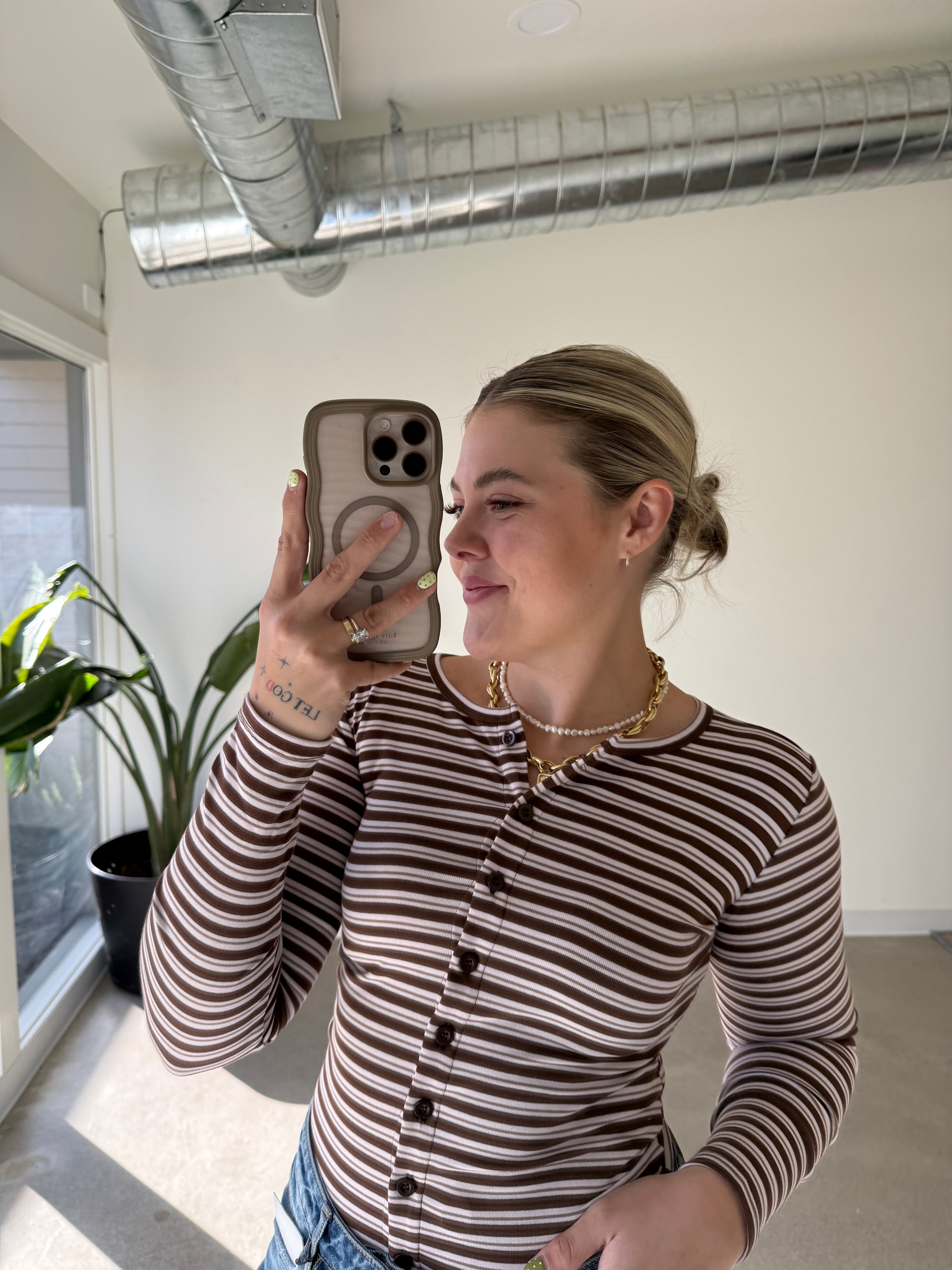 Sunday Social Striped Button Down Long Sleeve (Multiple Colors)