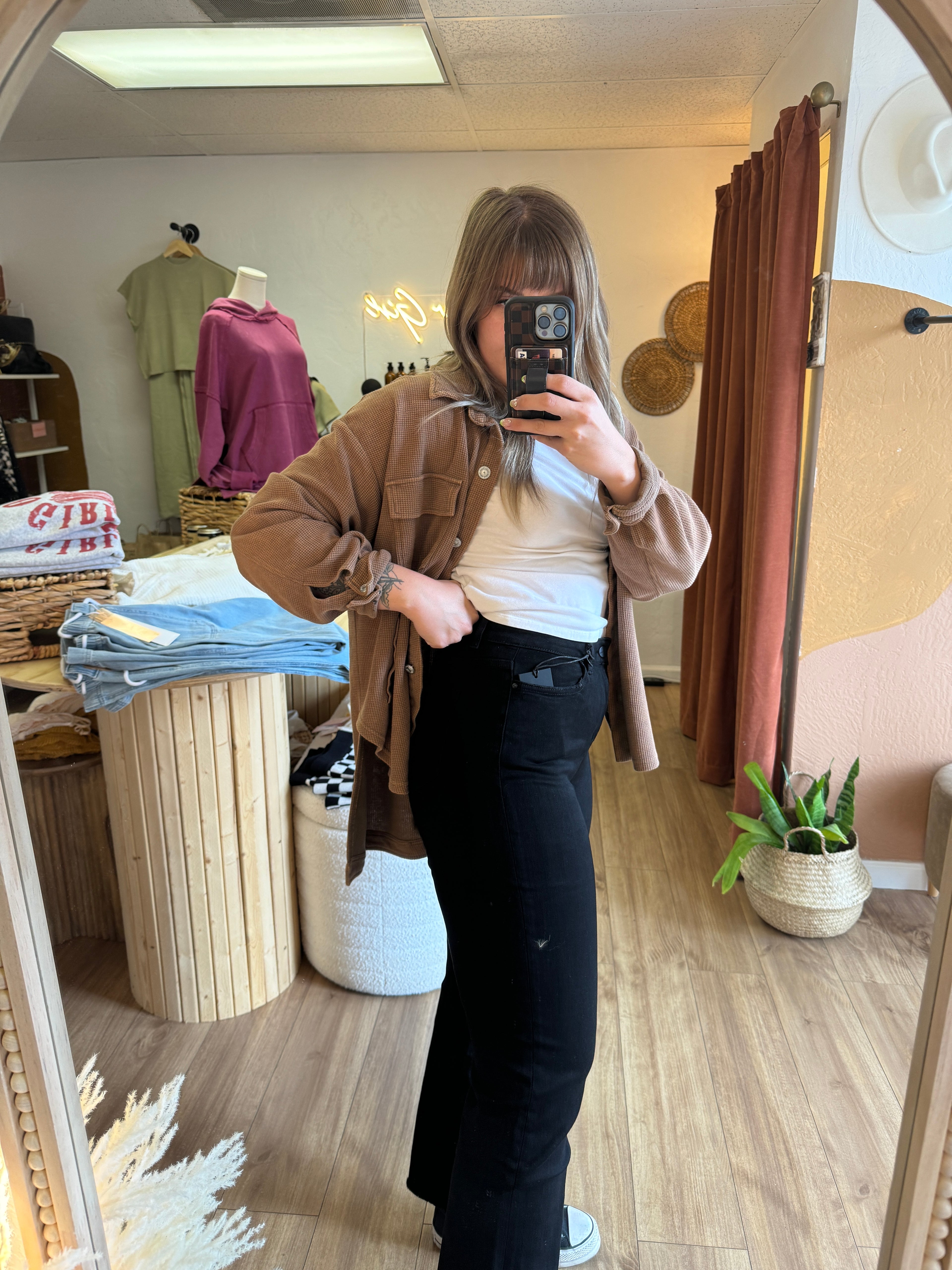 Black Cat High-Rise Wide Raw Hem Jeans