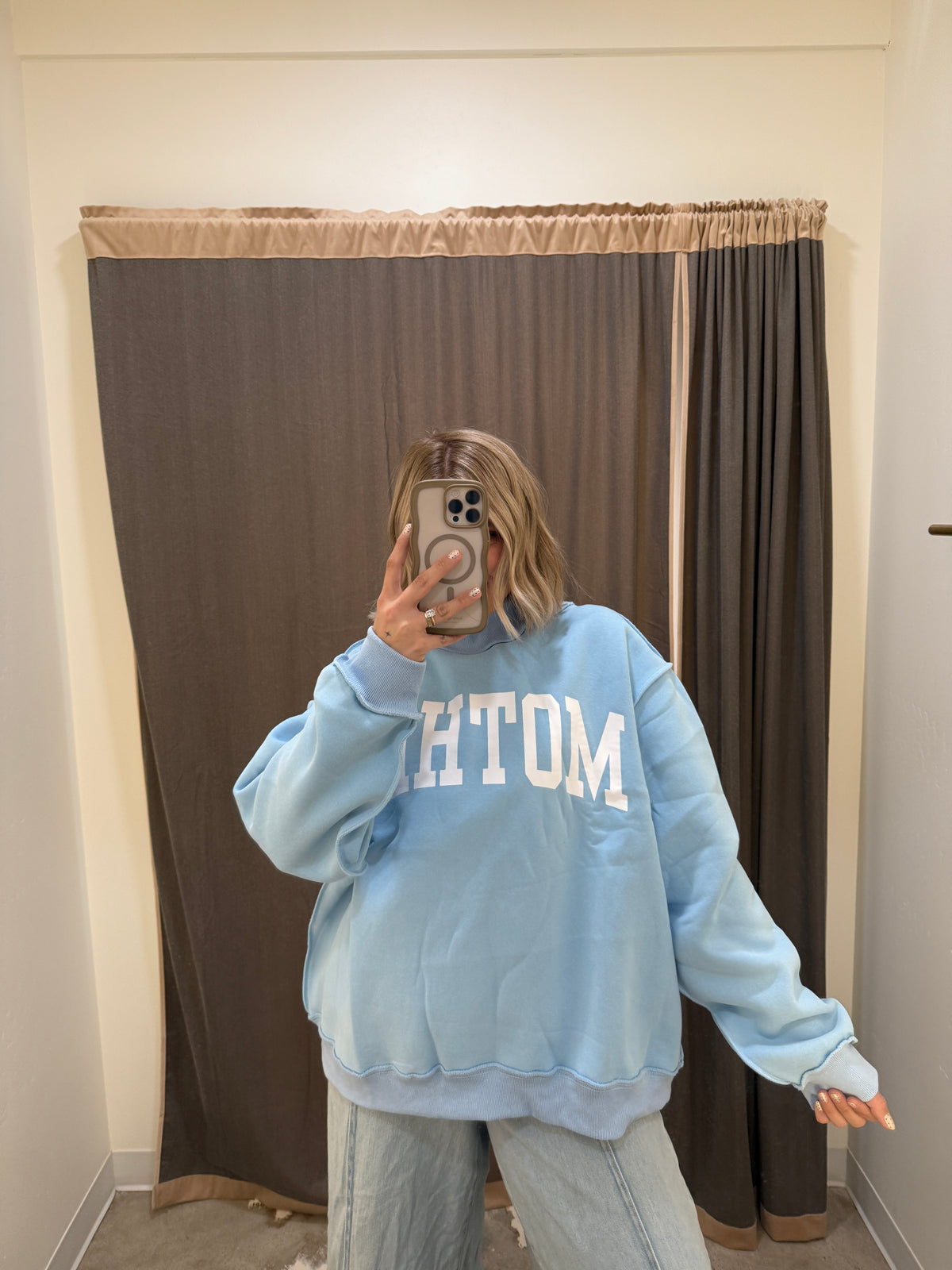 Mother Mock Neck - Sky Blue