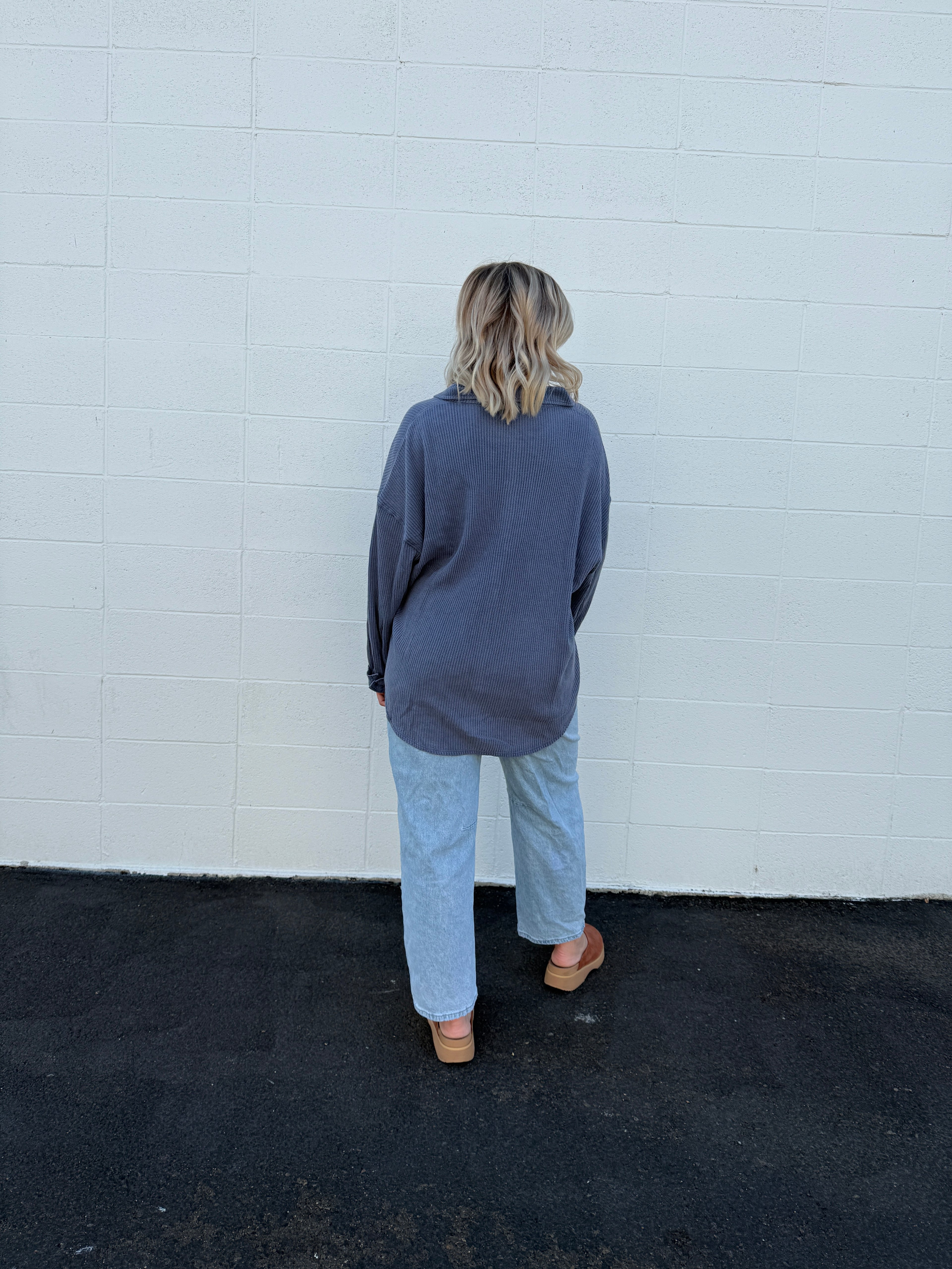 Button Down Long Sleeve Knit Top (multiple colors)