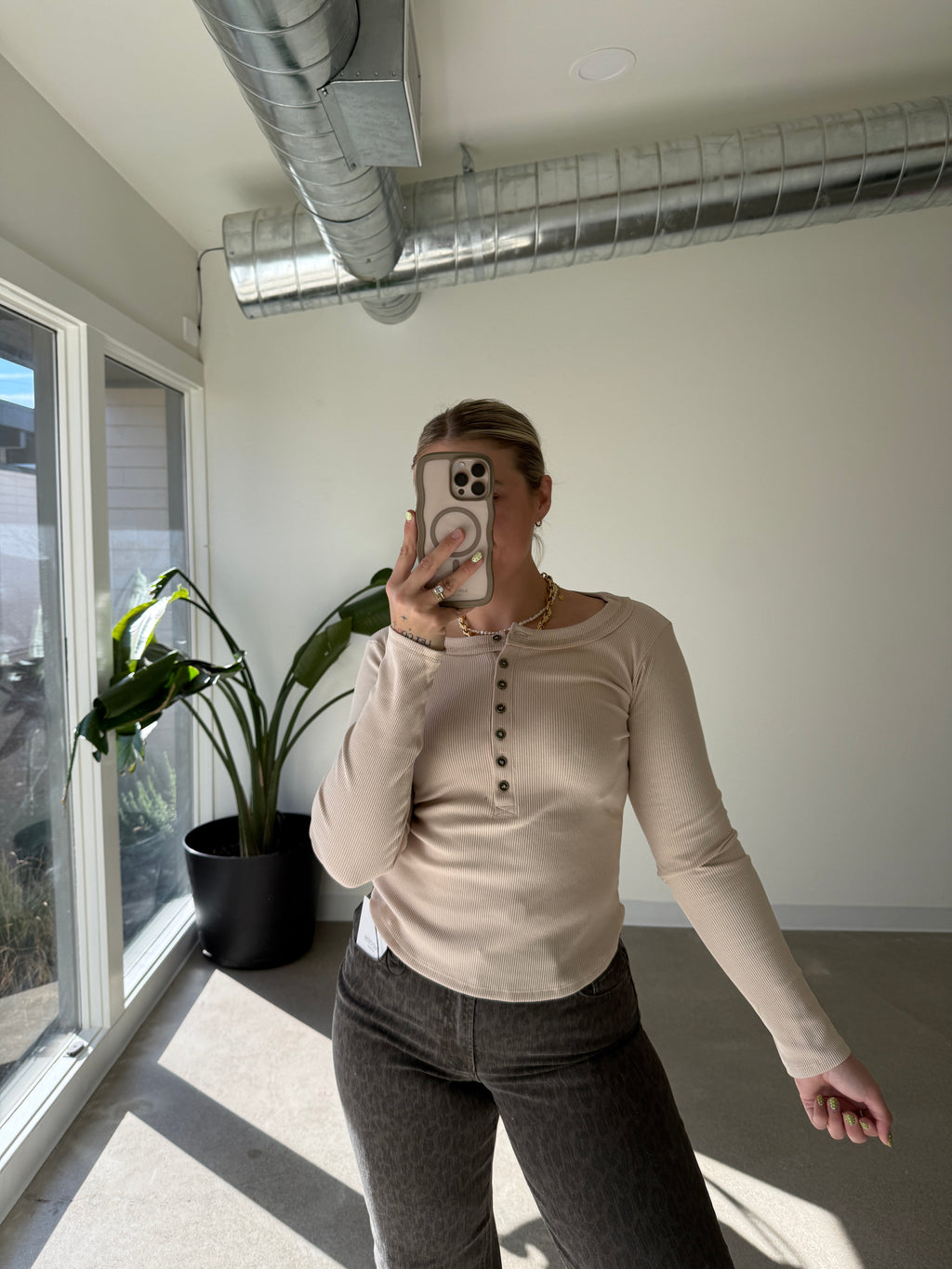 Hadley Henley Ribbed Long Sleeves (Multiple Colors)
