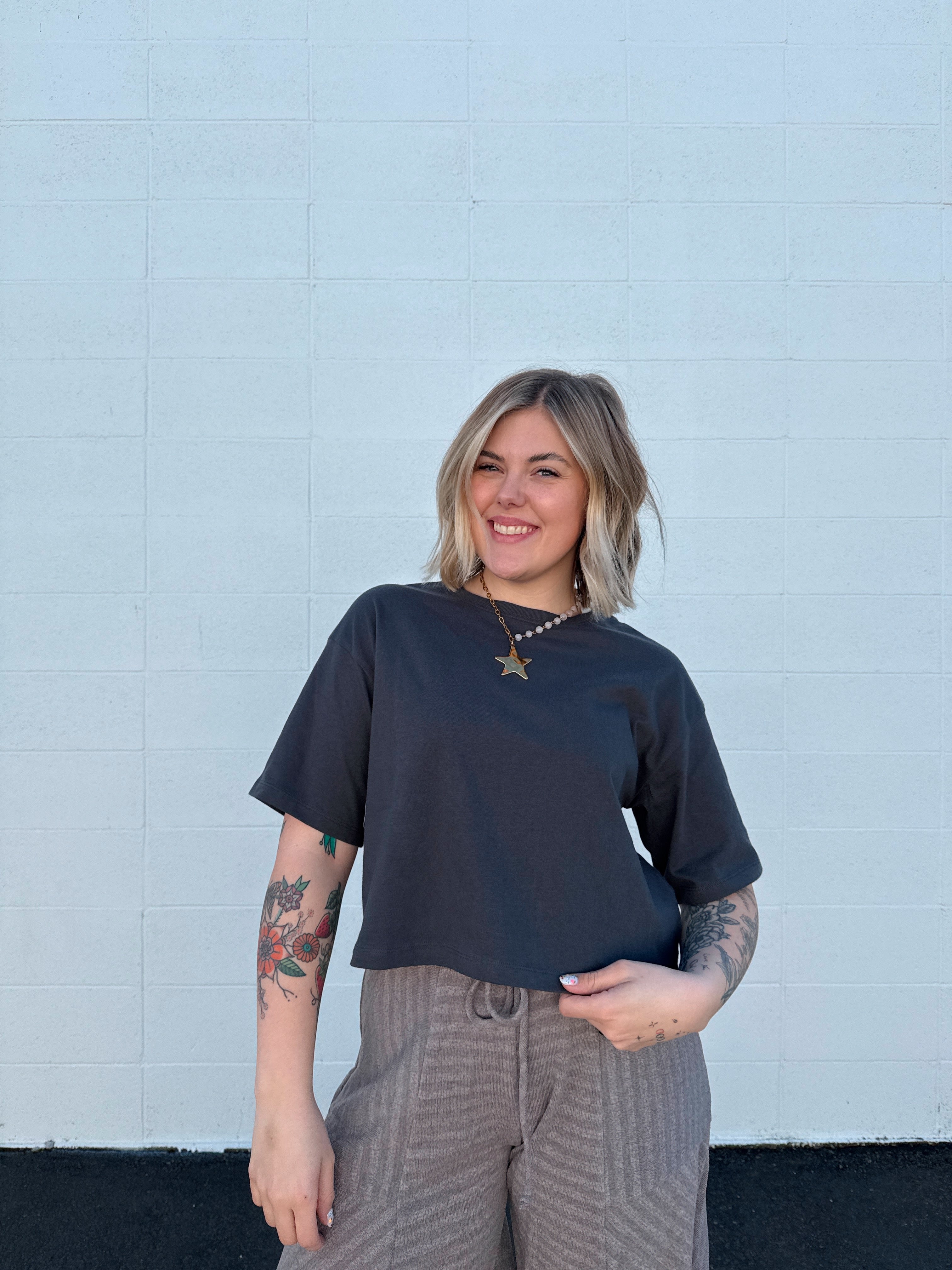 Kinsley Cotton Crop Tees (multiple colors)