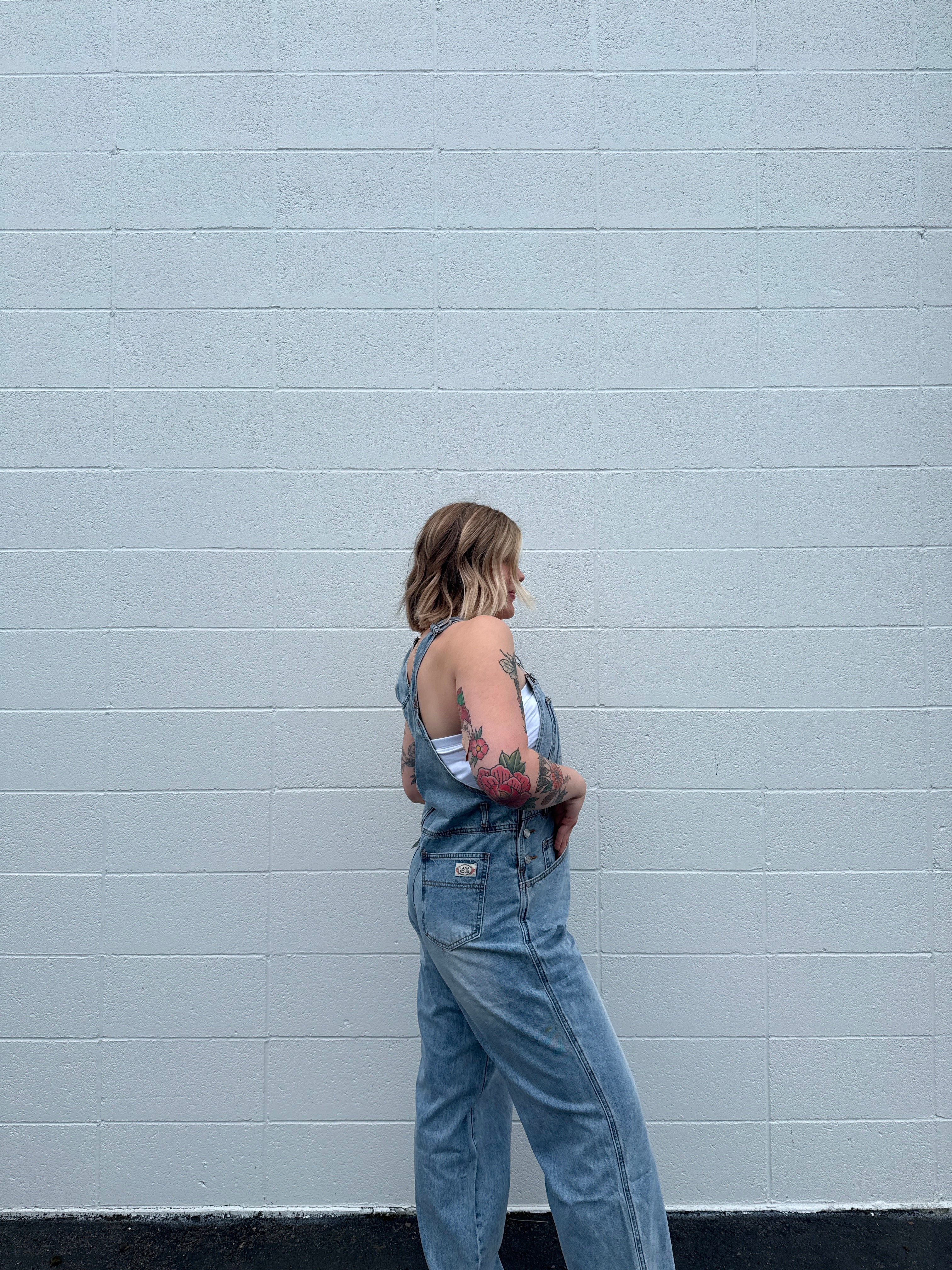 Light Wash Denim Overalls