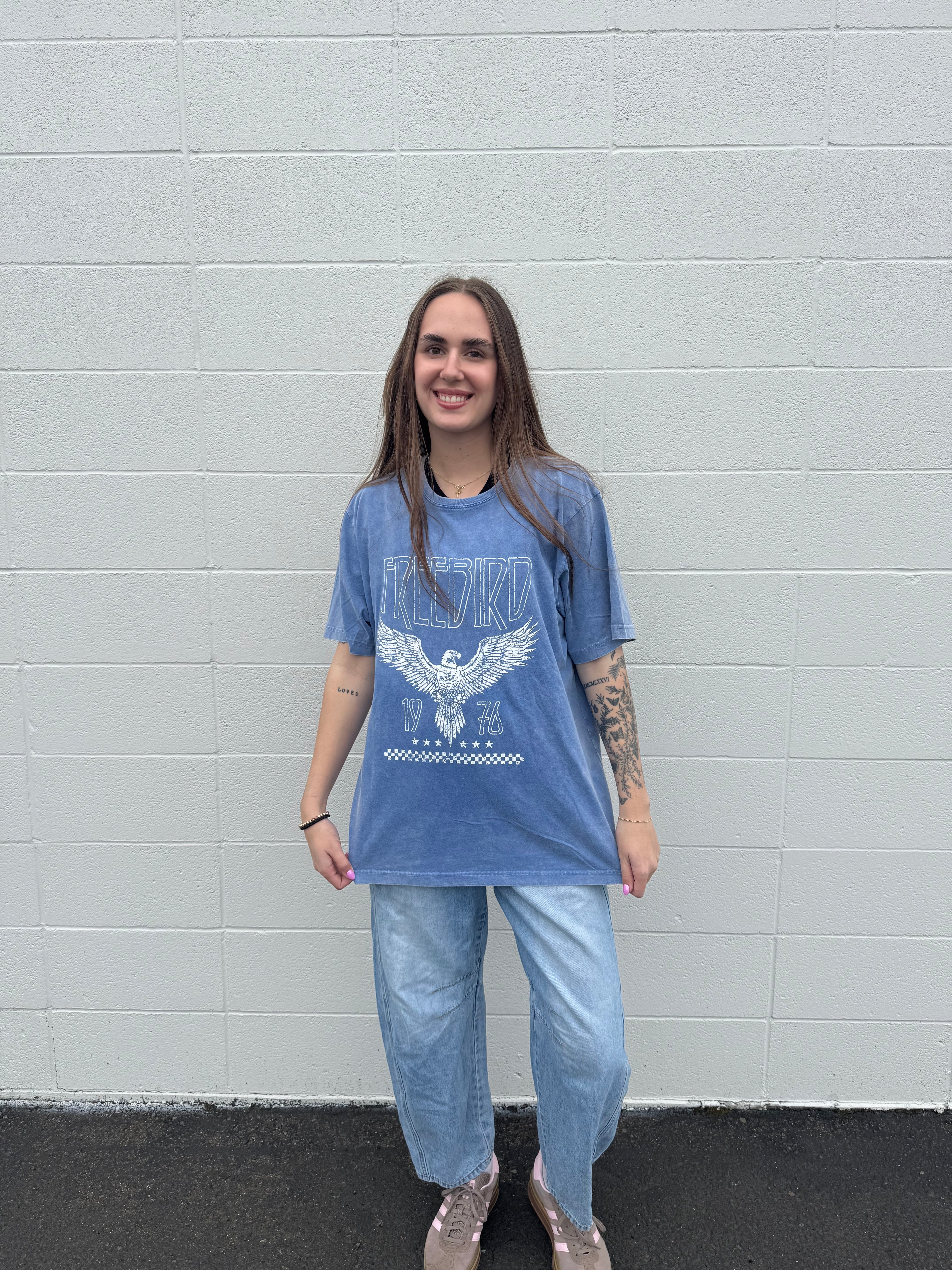 Free Bird Washed Boyfriend Tee