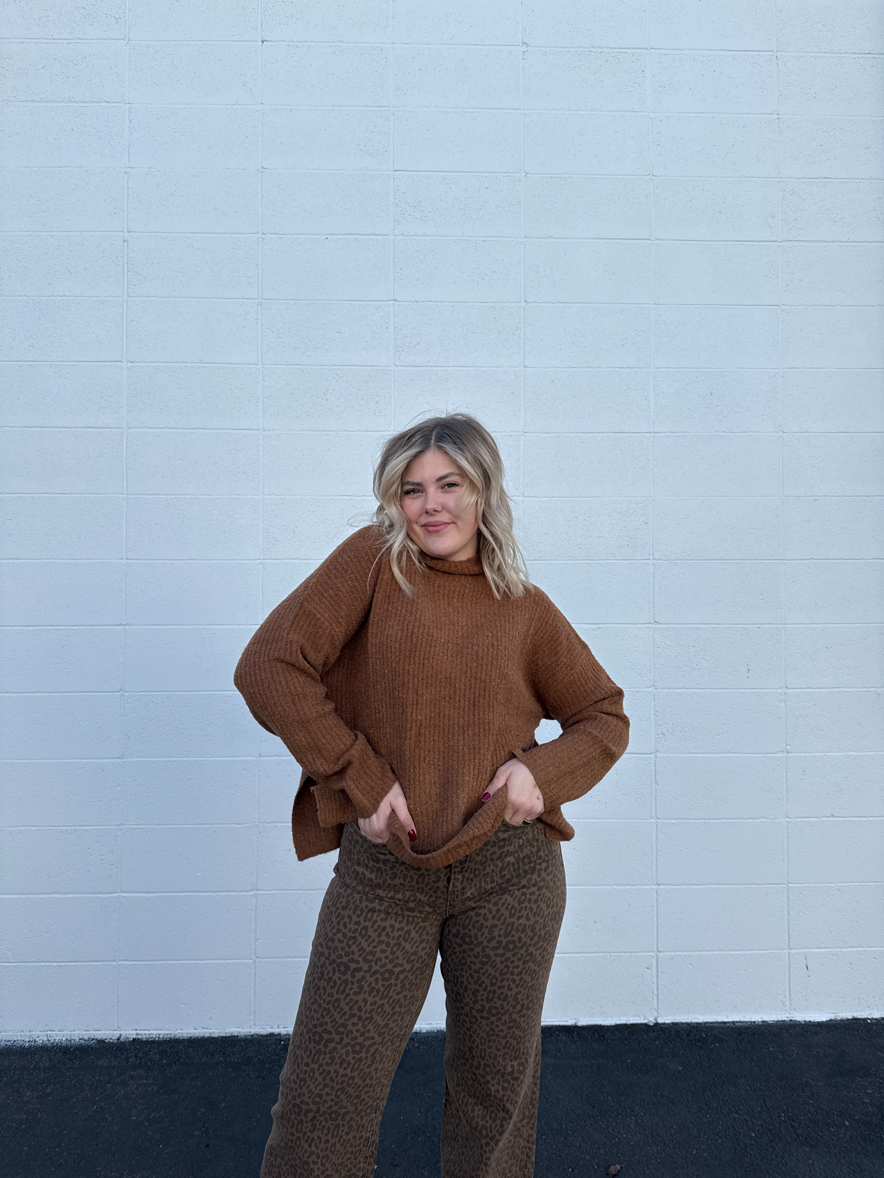 Autumn Haze Mock Neck Sweater