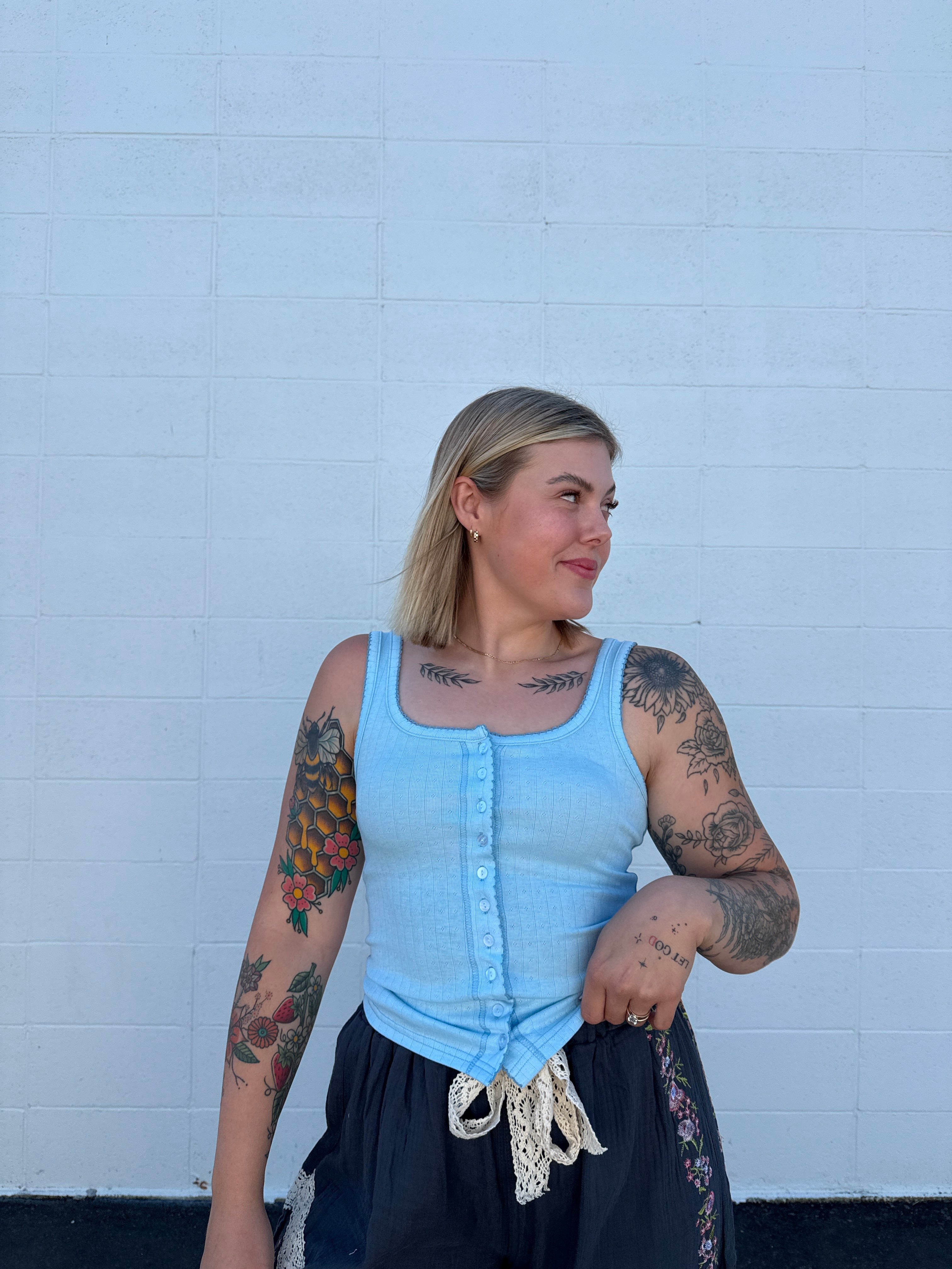 Dainty Darlin' Pointelle Tanks (Multiple Colors)