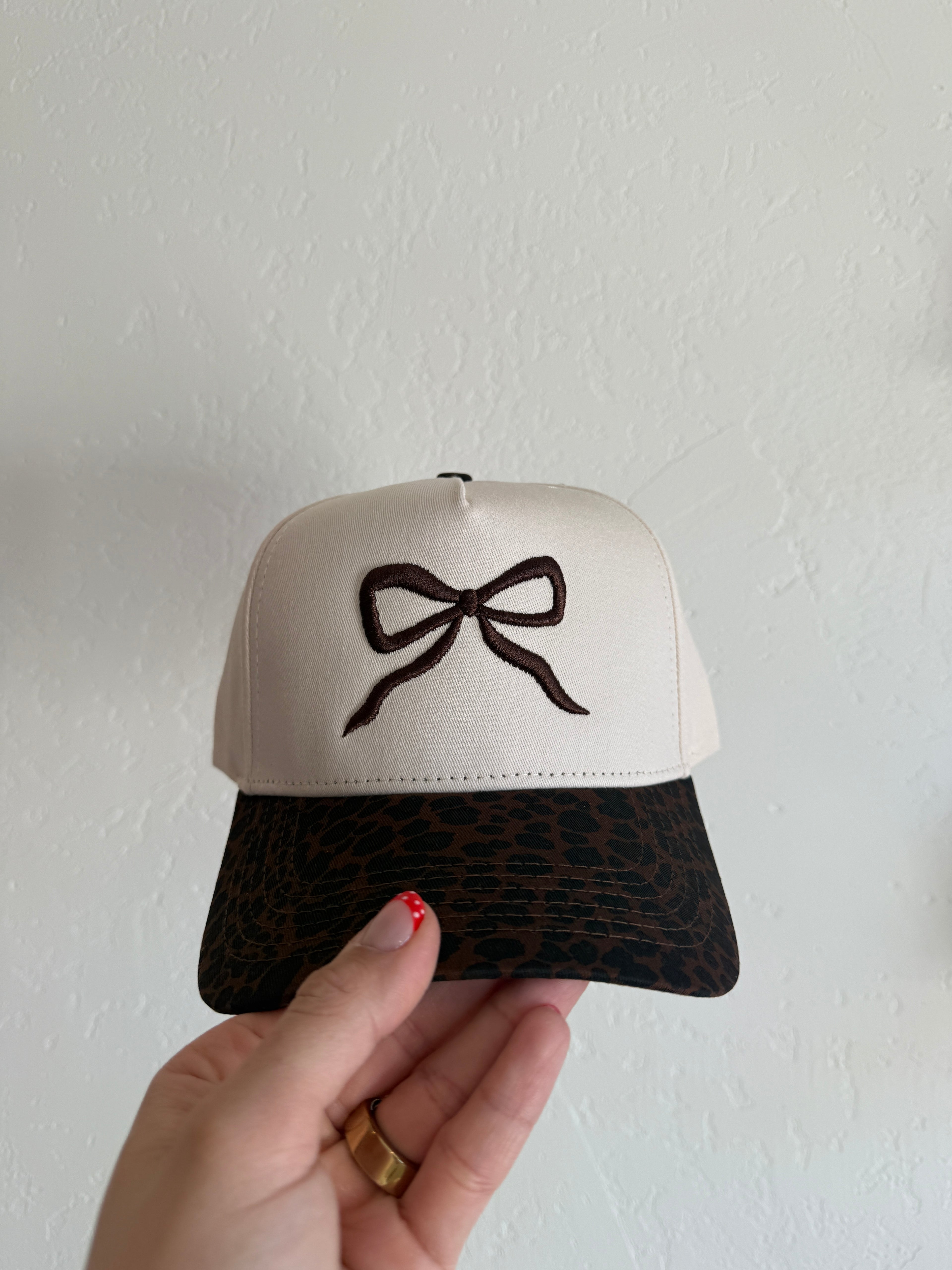 Leopard Bow Hat