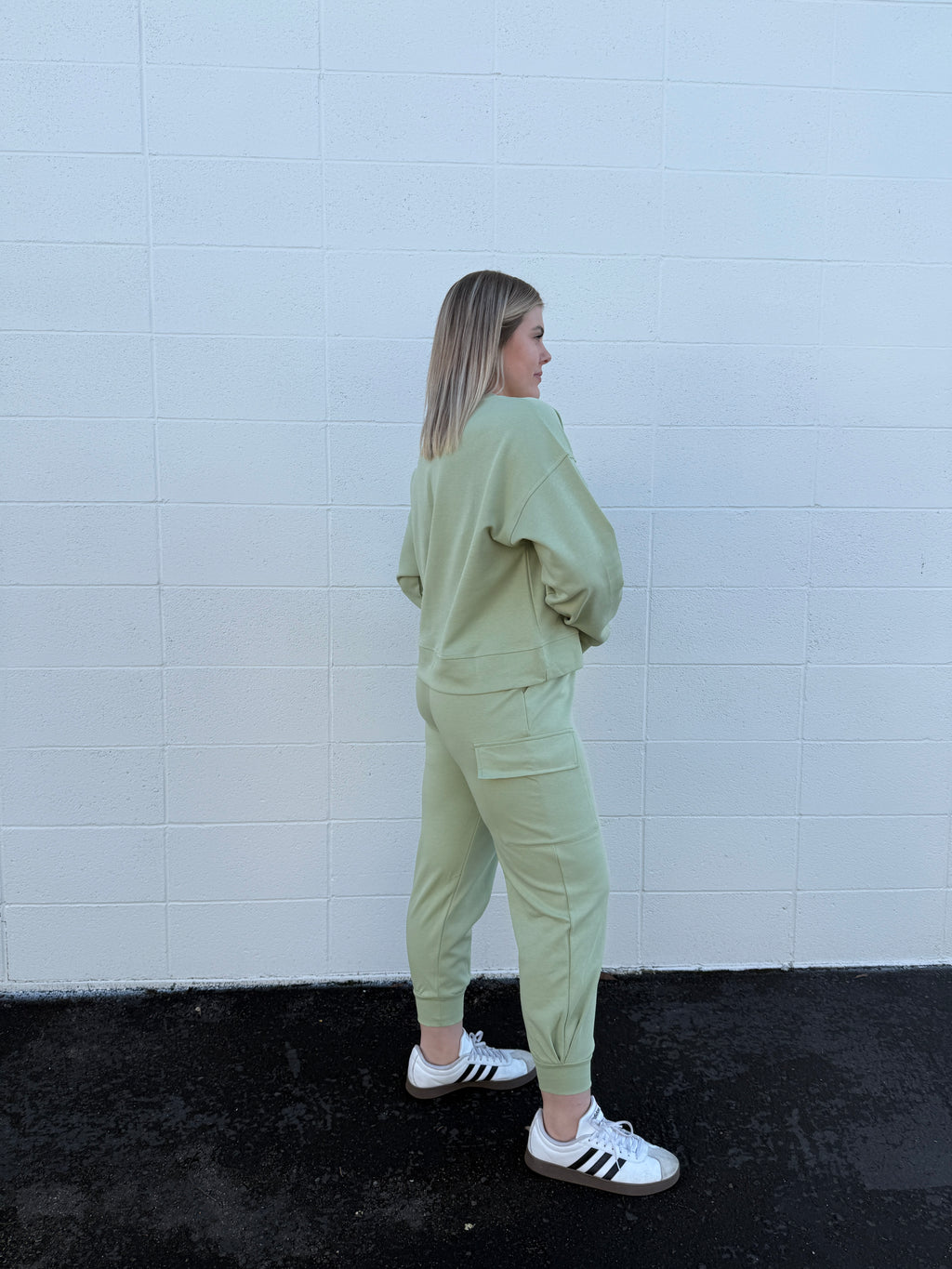 Lounge Around Crewneck Cargo Set (Multiple Colors)