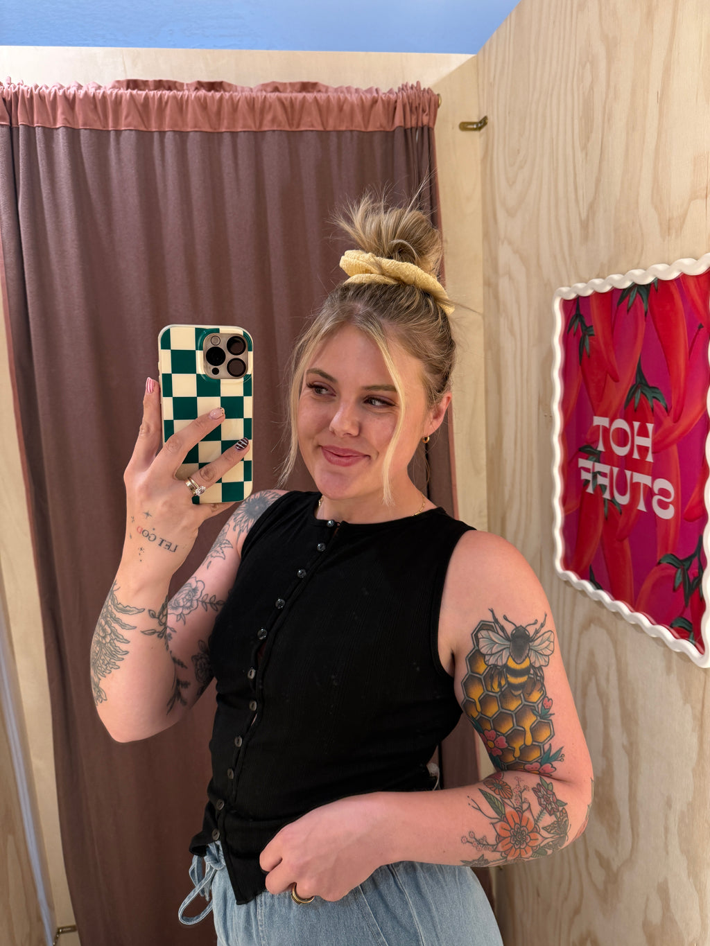 Pointelle Button Down Tanks (Multiple Colors)