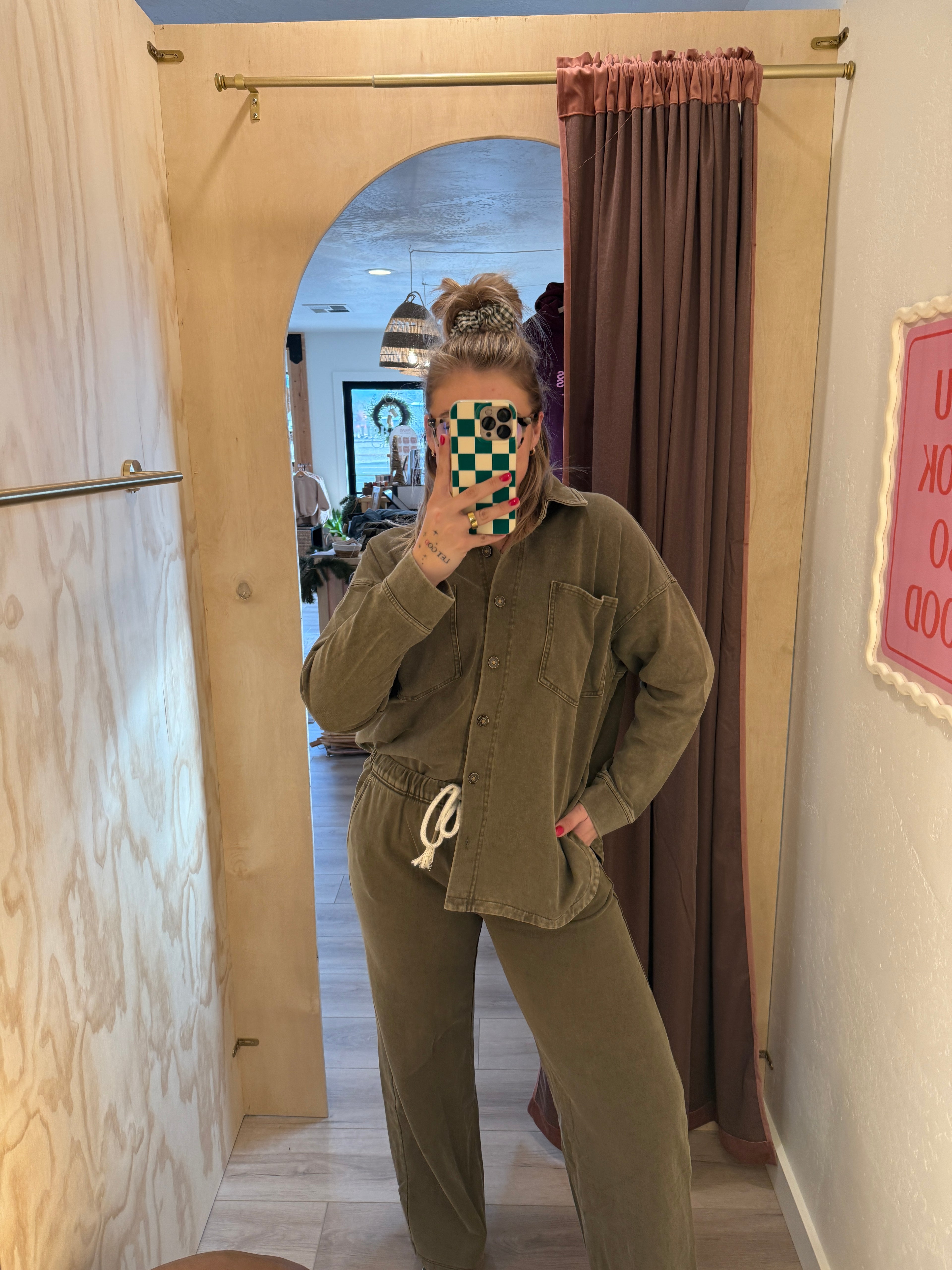 Button Down Knit Denim Jacket (Multiple Colors)