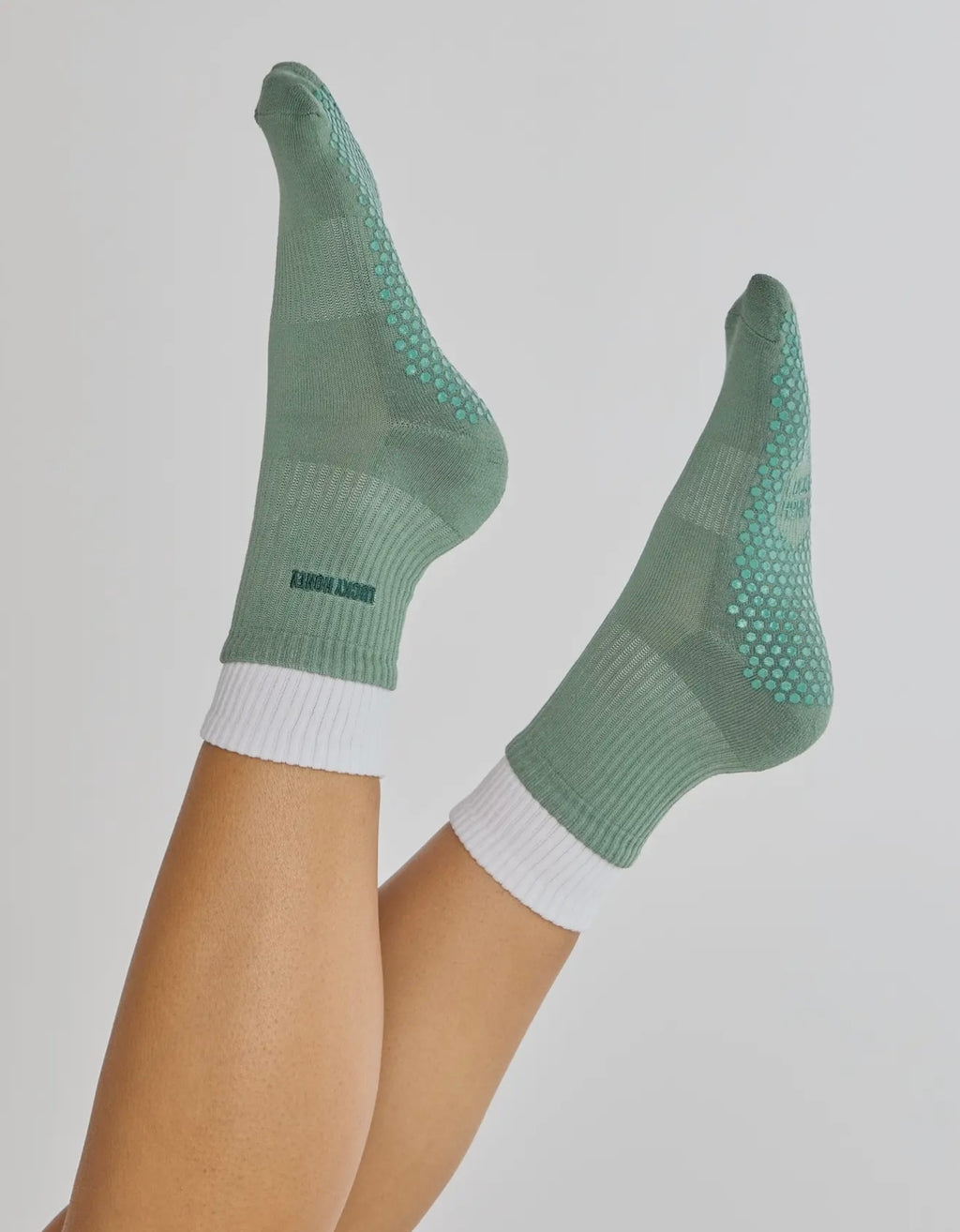 Lucky Honey Crew Grip Socks