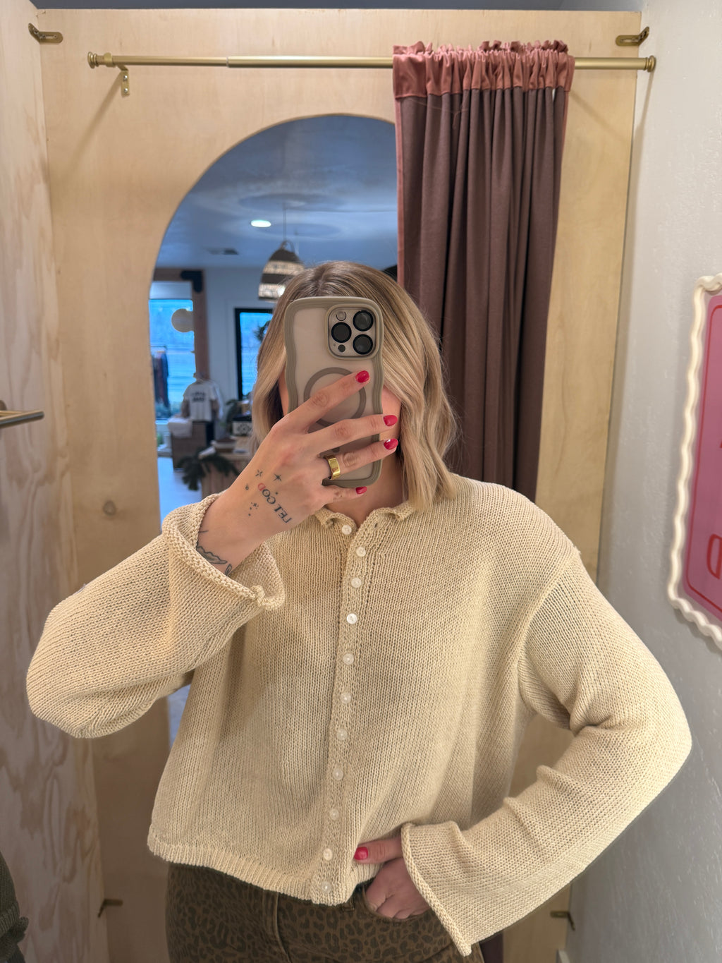 Macie Oatmeal Cardigan