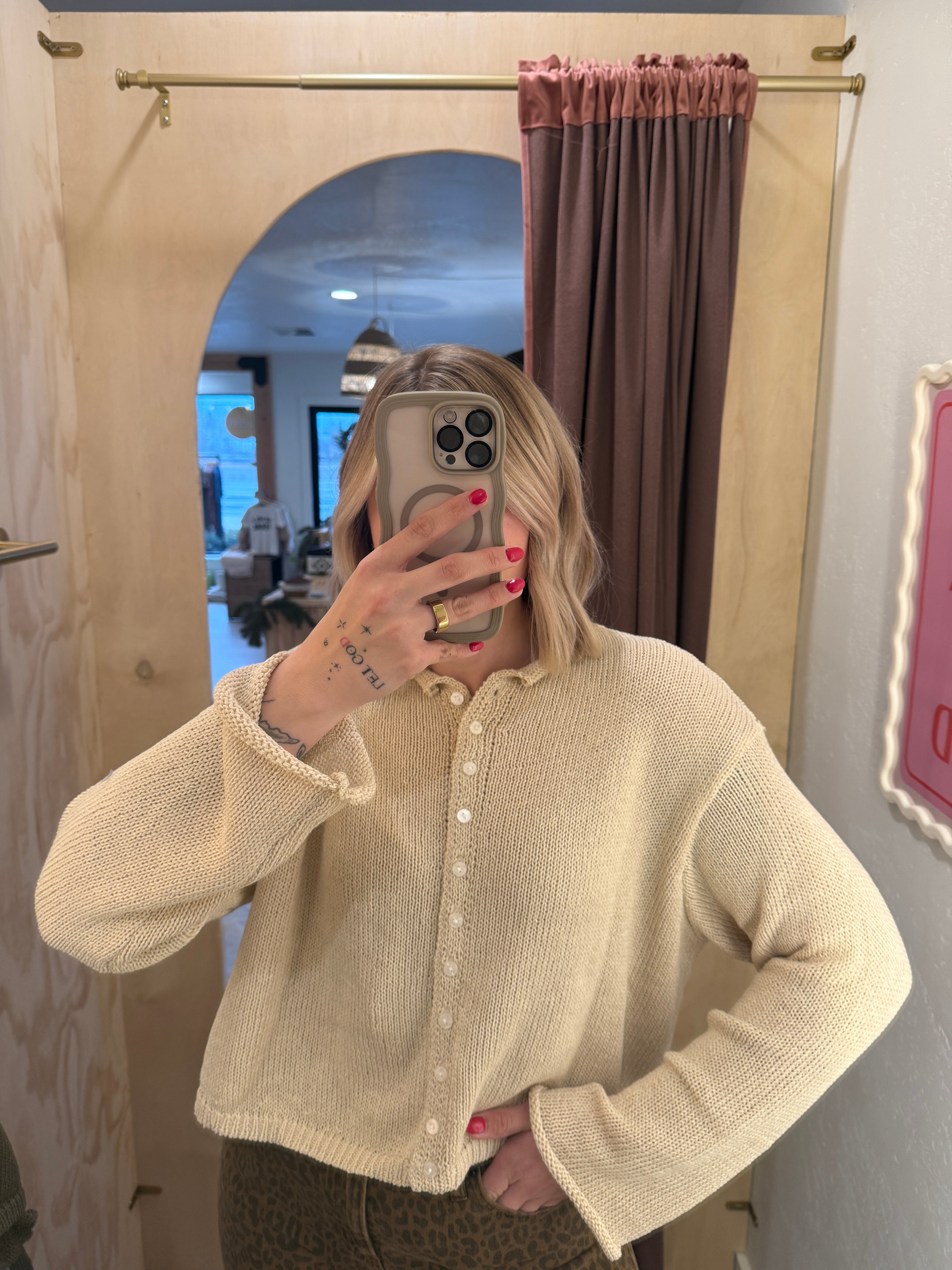 Macie Oatmeal Cardigan