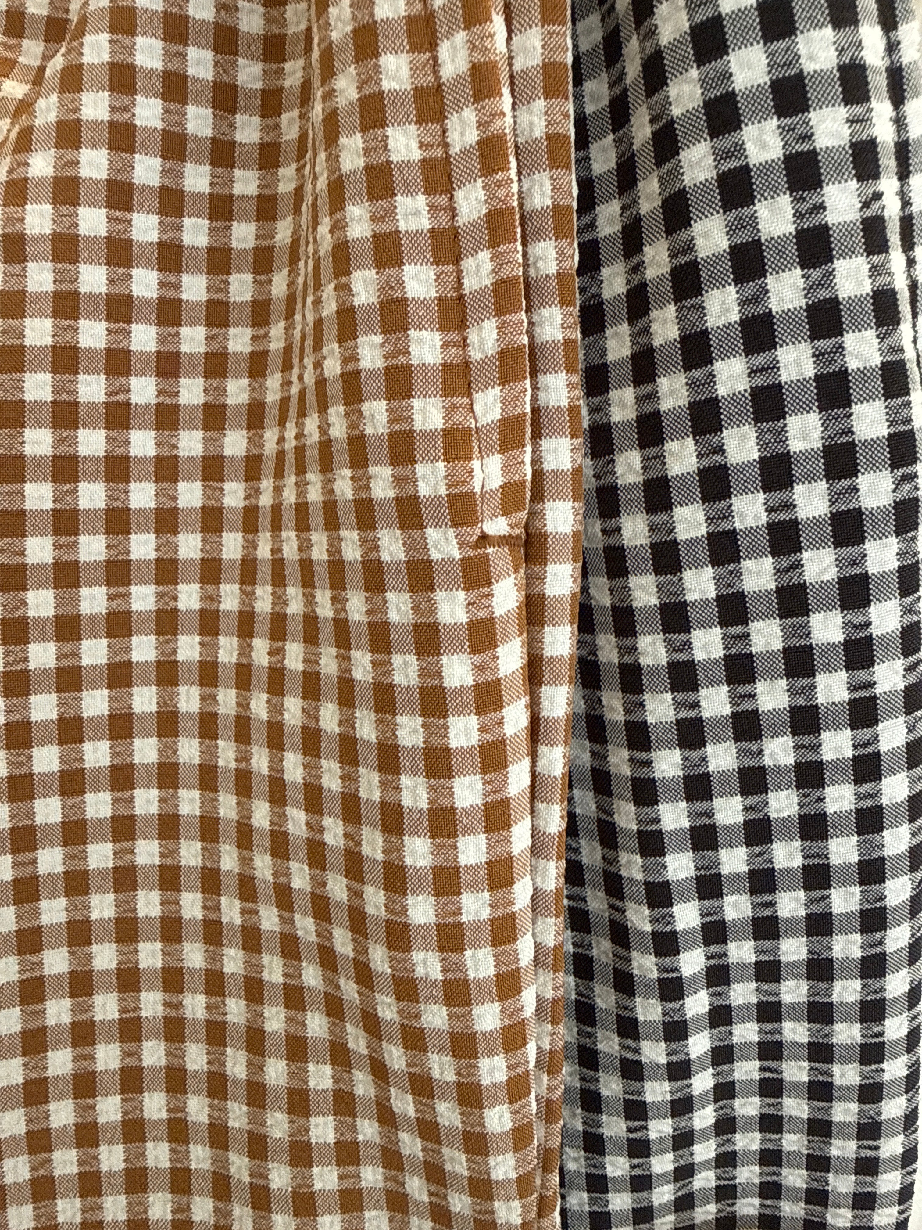 Gingham Wide Leg Pants (multiple colors)