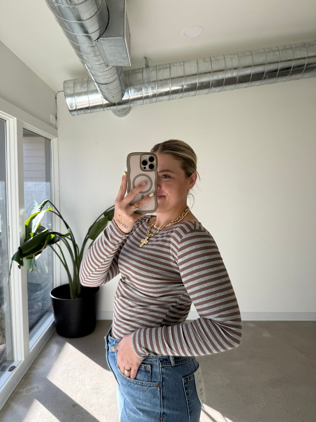 Weekender Striped Boat Neck Long Sleeve (Multiple Colors)