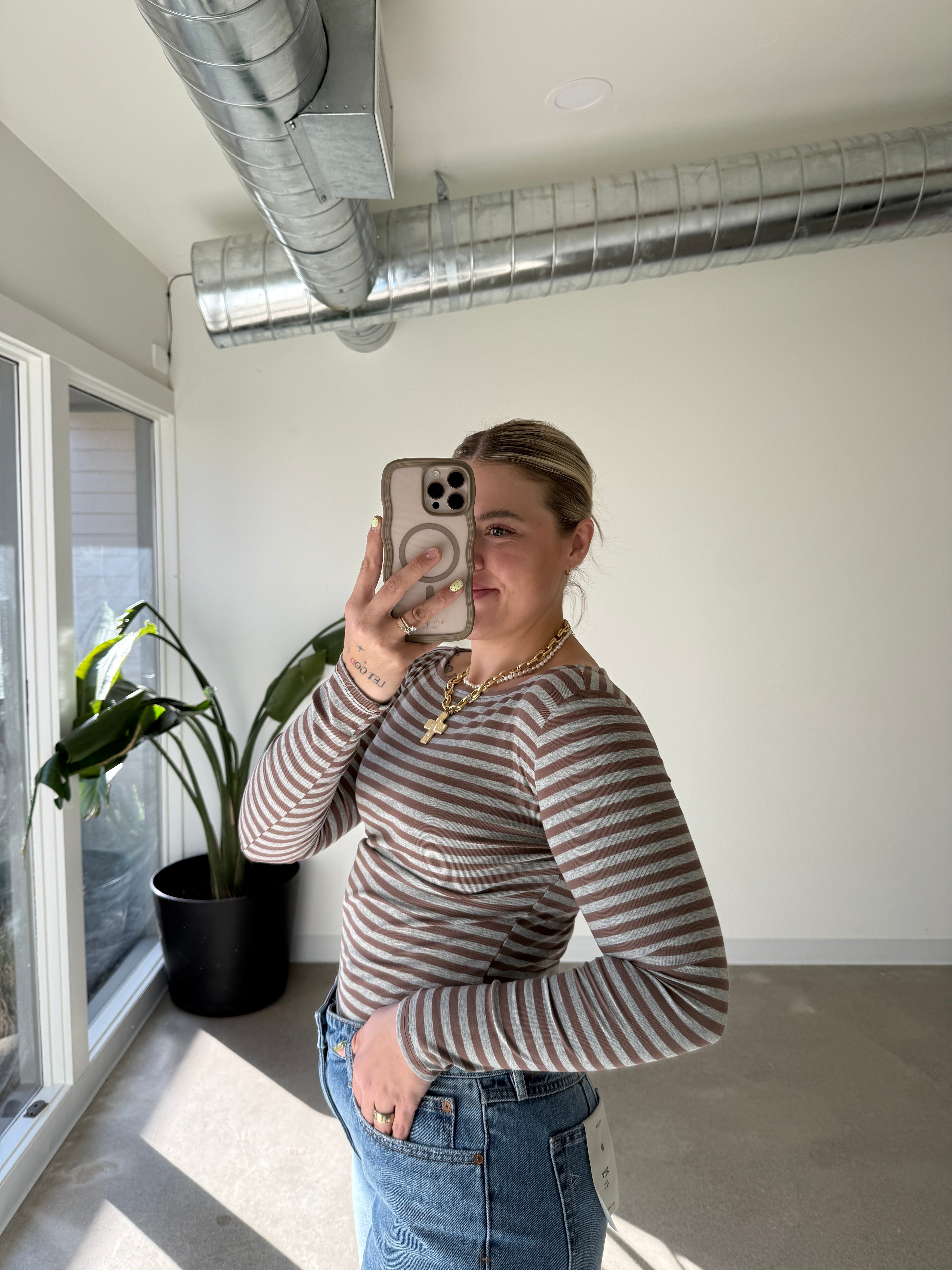 Weekender Striped Boat Neck Long Sleeve (Multiple Colors)