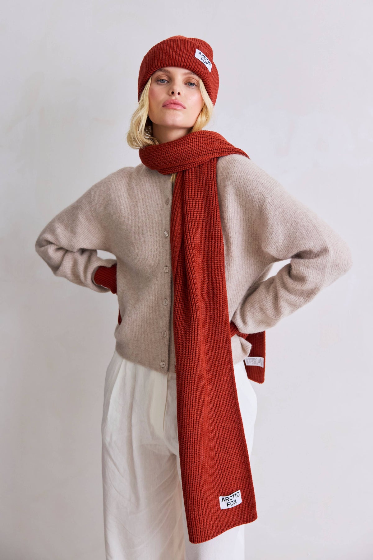 Recycled Bottle Beanie - Deep Terracotta
