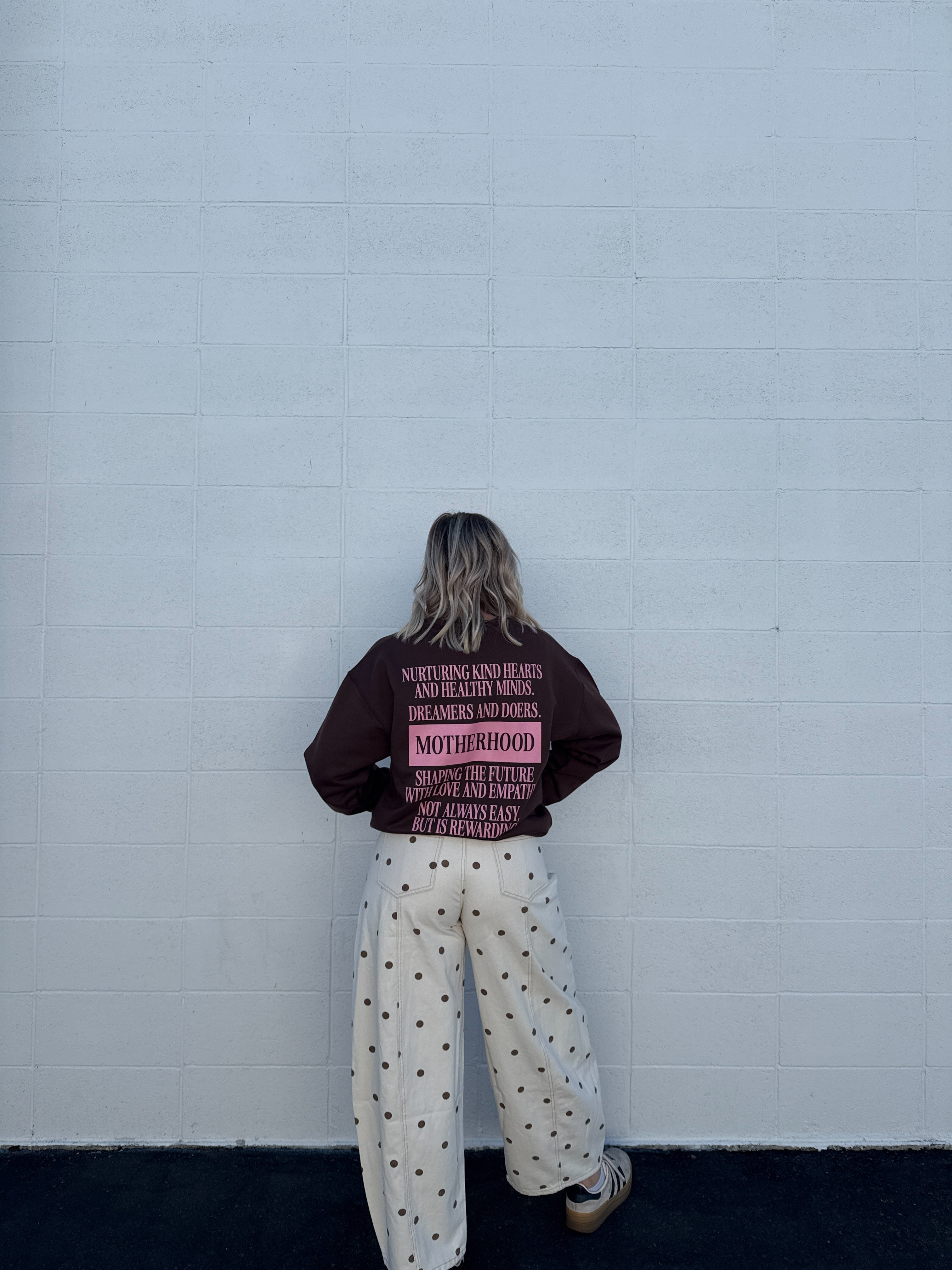 Mocha Dot Barrel Pants