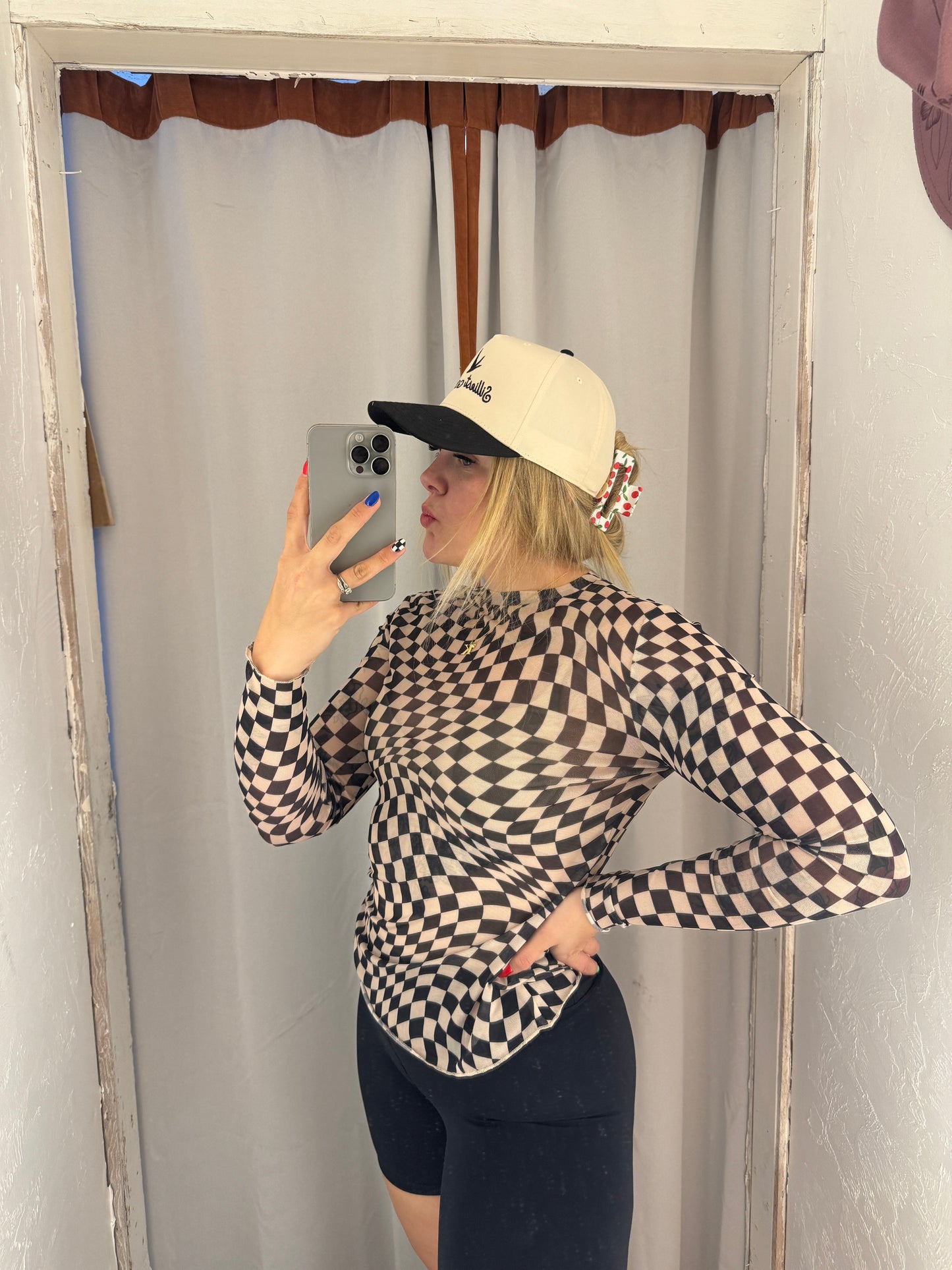 Checkered Laying Top (Multiple Colors)