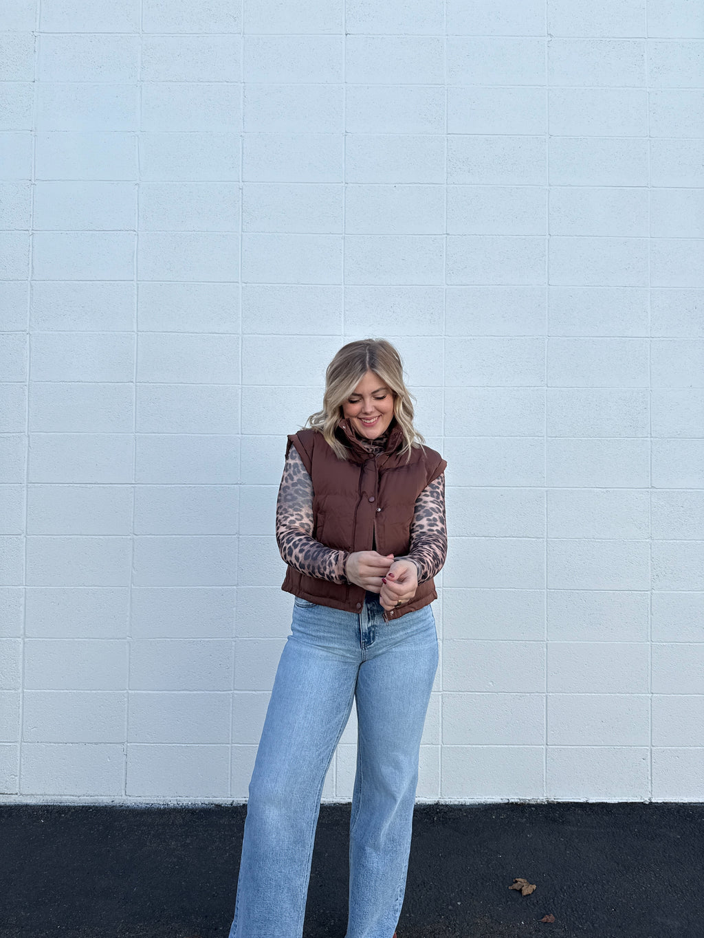 Animal Print Lettuce Edge Mesh Top (multiple colors)