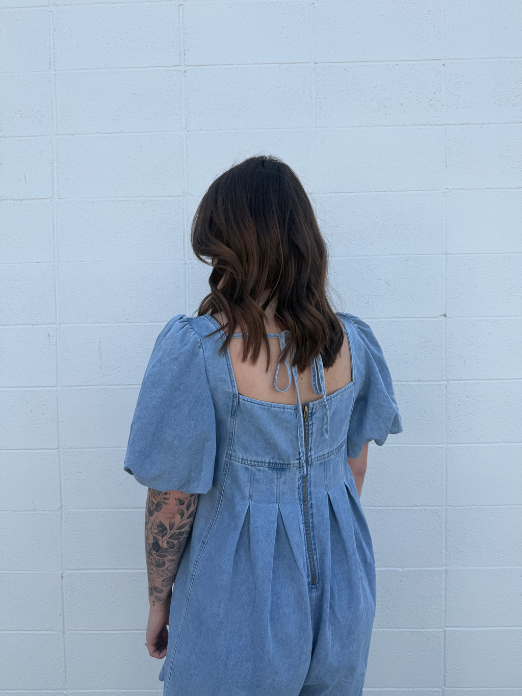 Golden Hour Denim Romper
