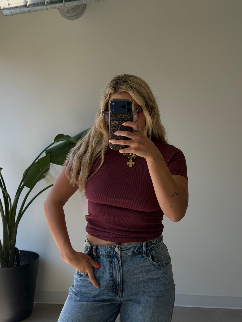 Essential Short-Sleeved Micro-Ribbed Athleisure Top