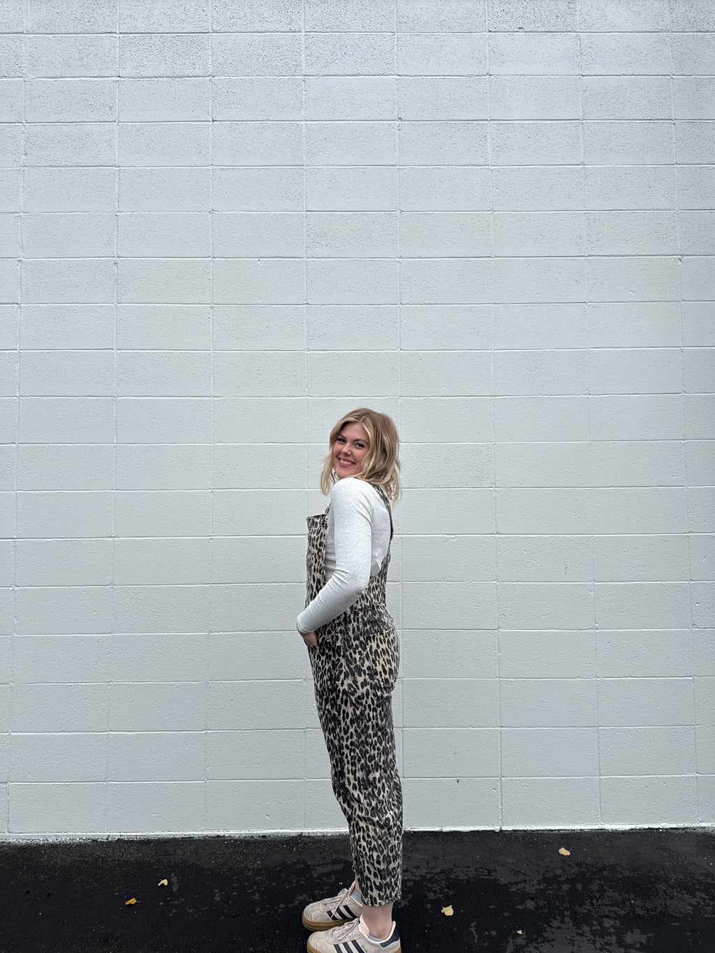 Leopard Barrel Overalls