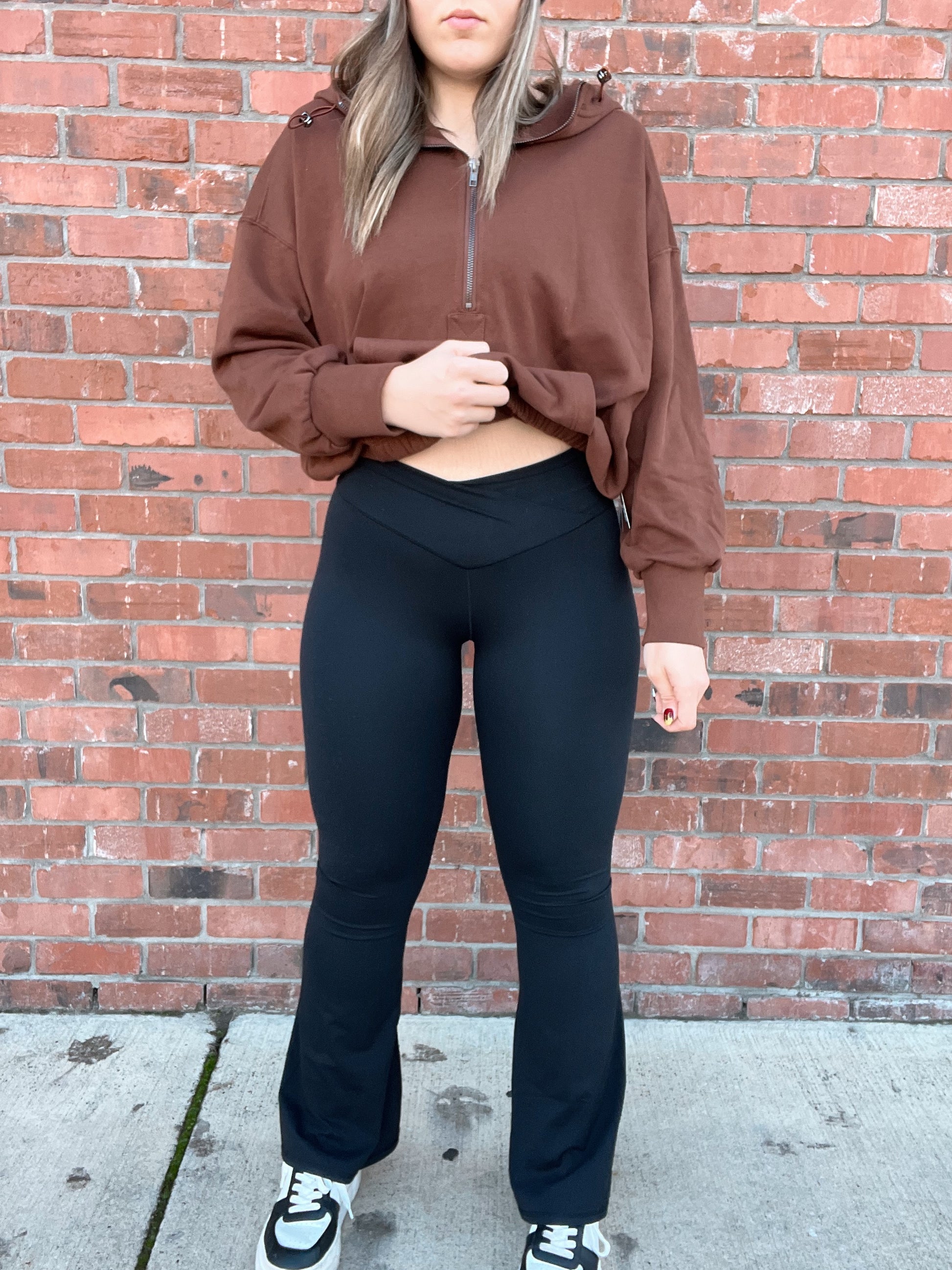 Crossover Flare Leggings (Multiple Colors)