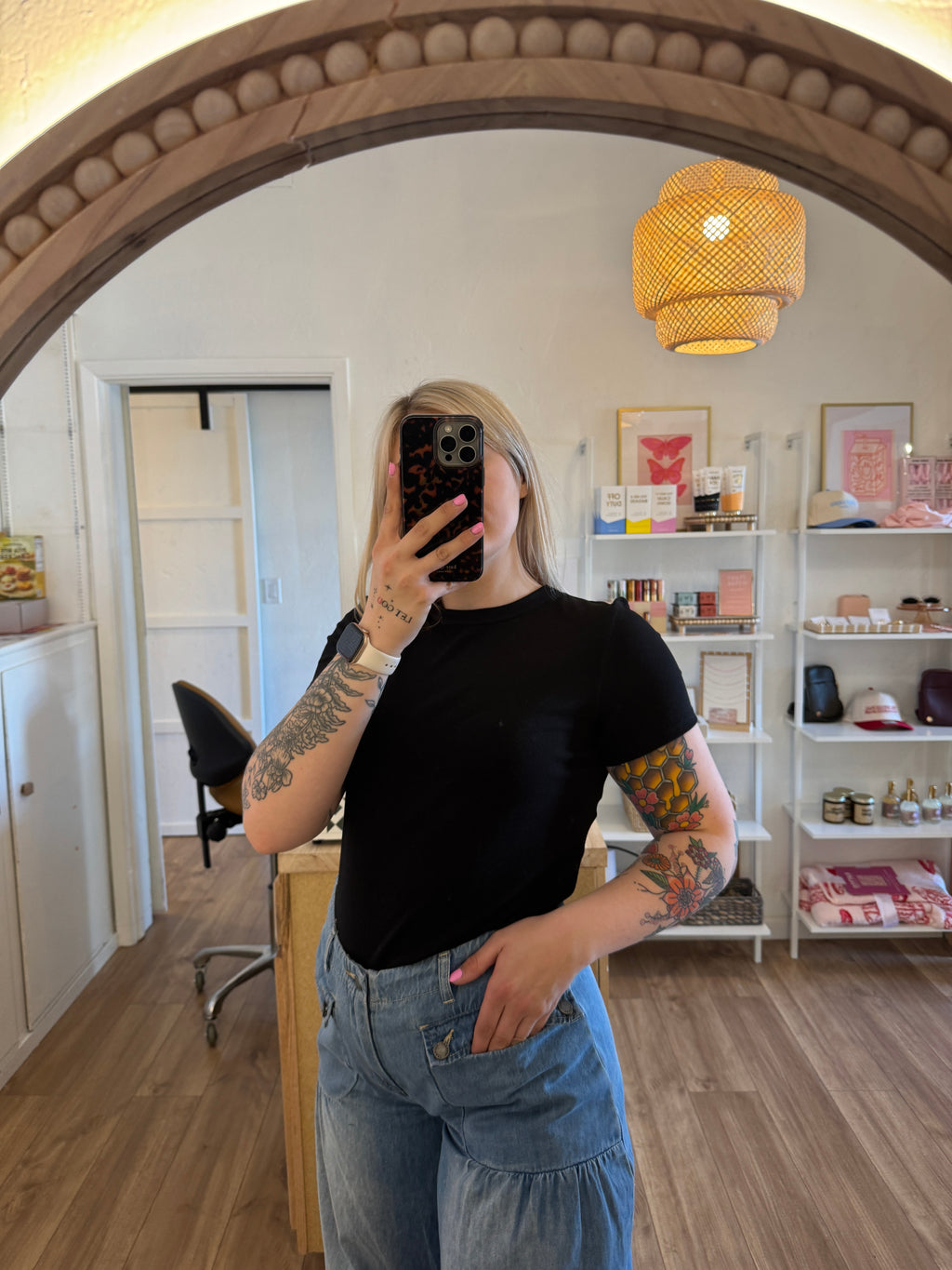 Ribbed Knit Basic Tee (multiple colors)