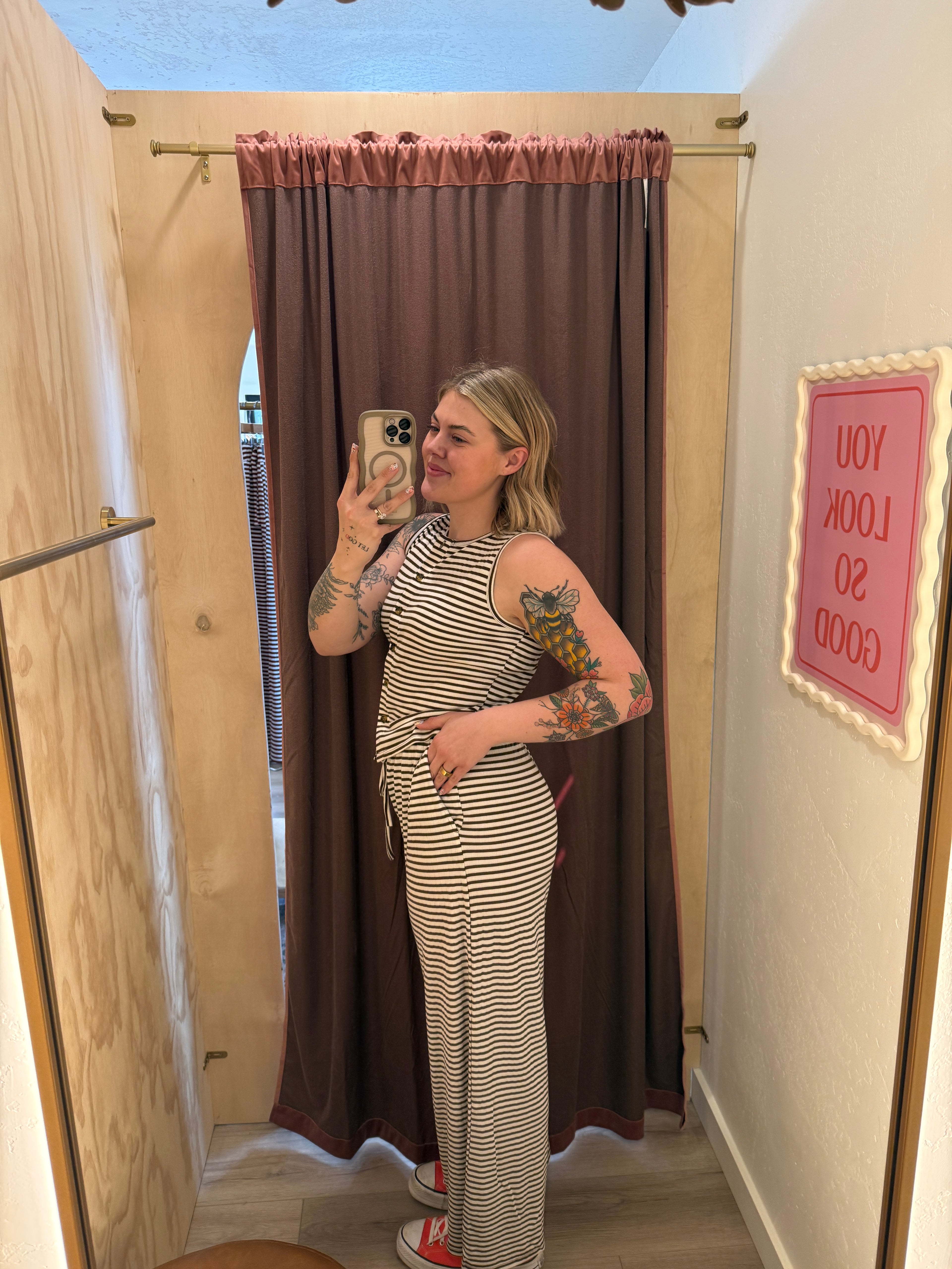 Button Down Tank Striped Set *RESTOCK*