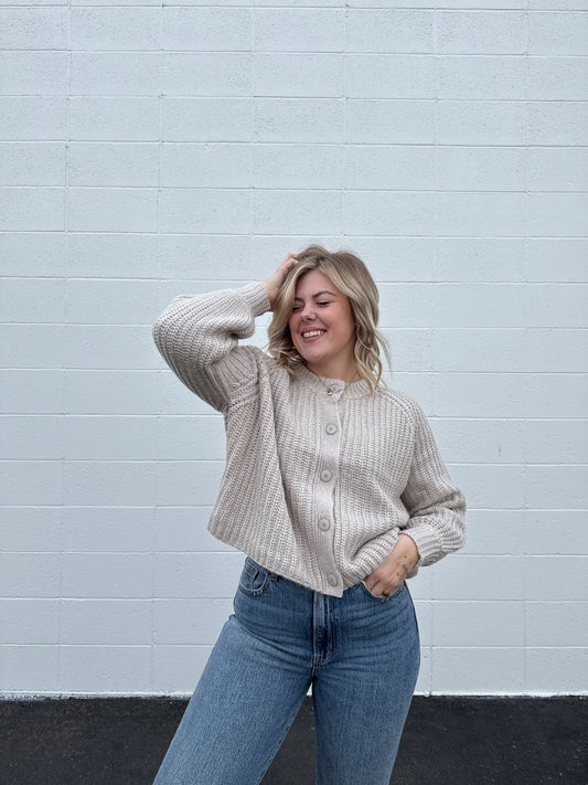 Button Up Knit Cardigan