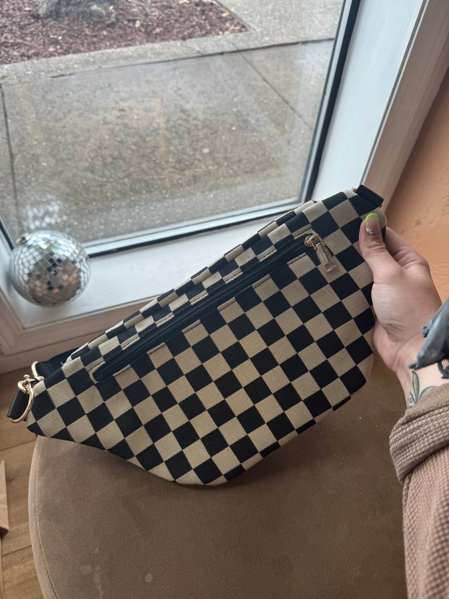 Checkered Crossbody Bag