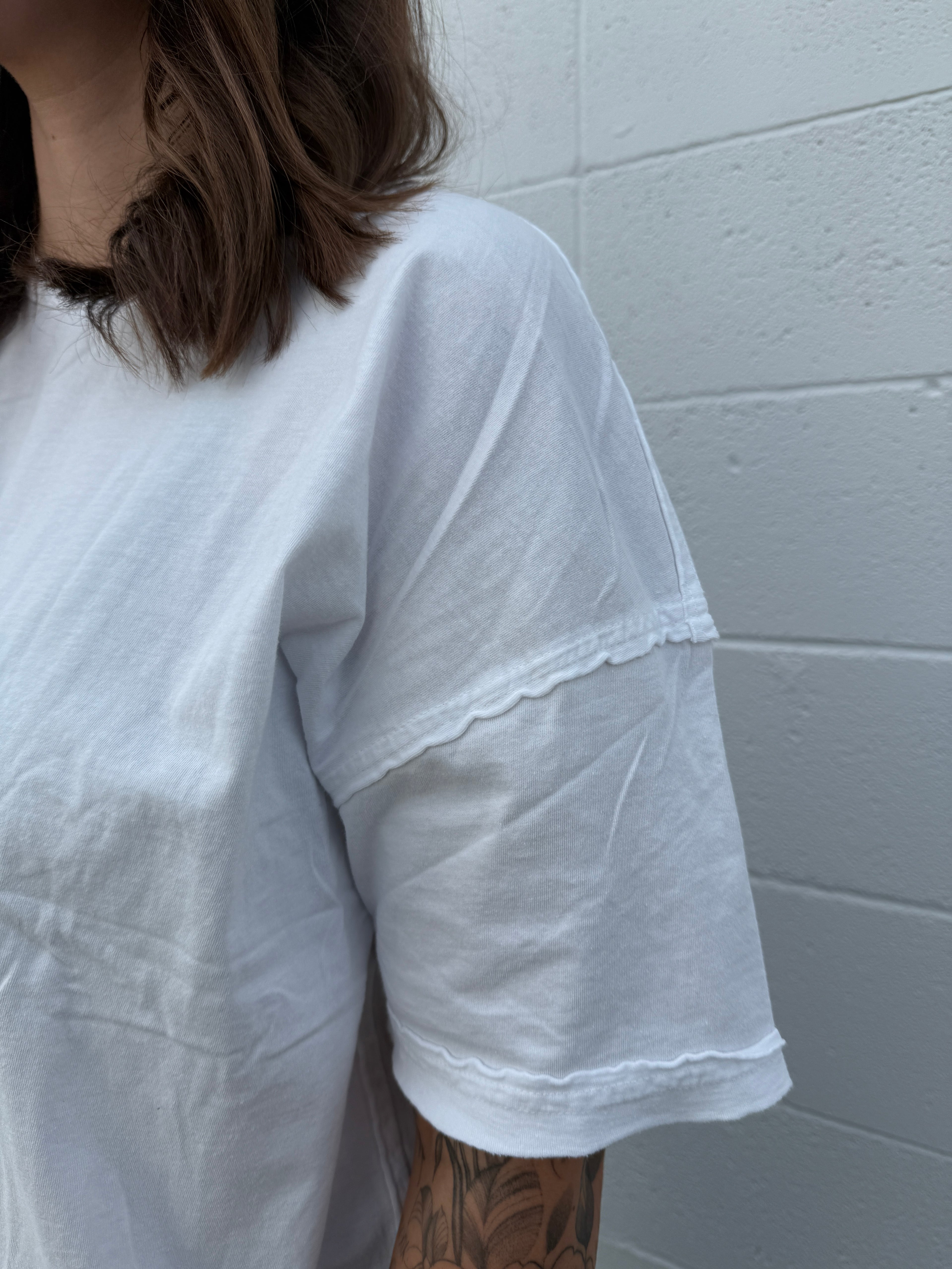 Exposed Seam Boxy Tees (multiple colors)