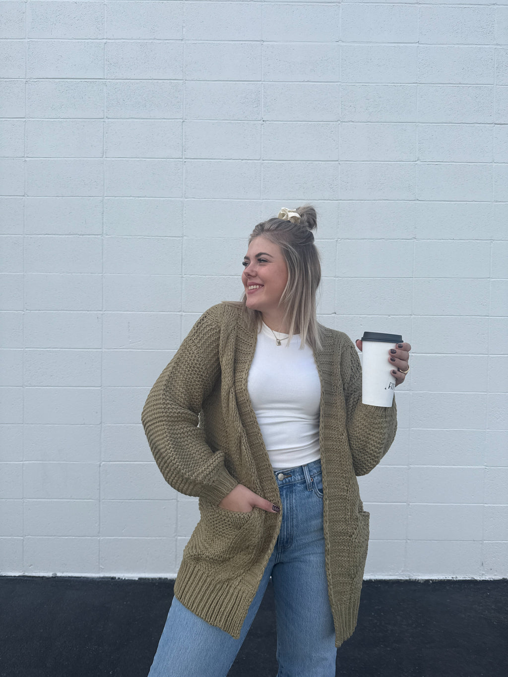 Cozy Days Ahead Cardigan - Olive