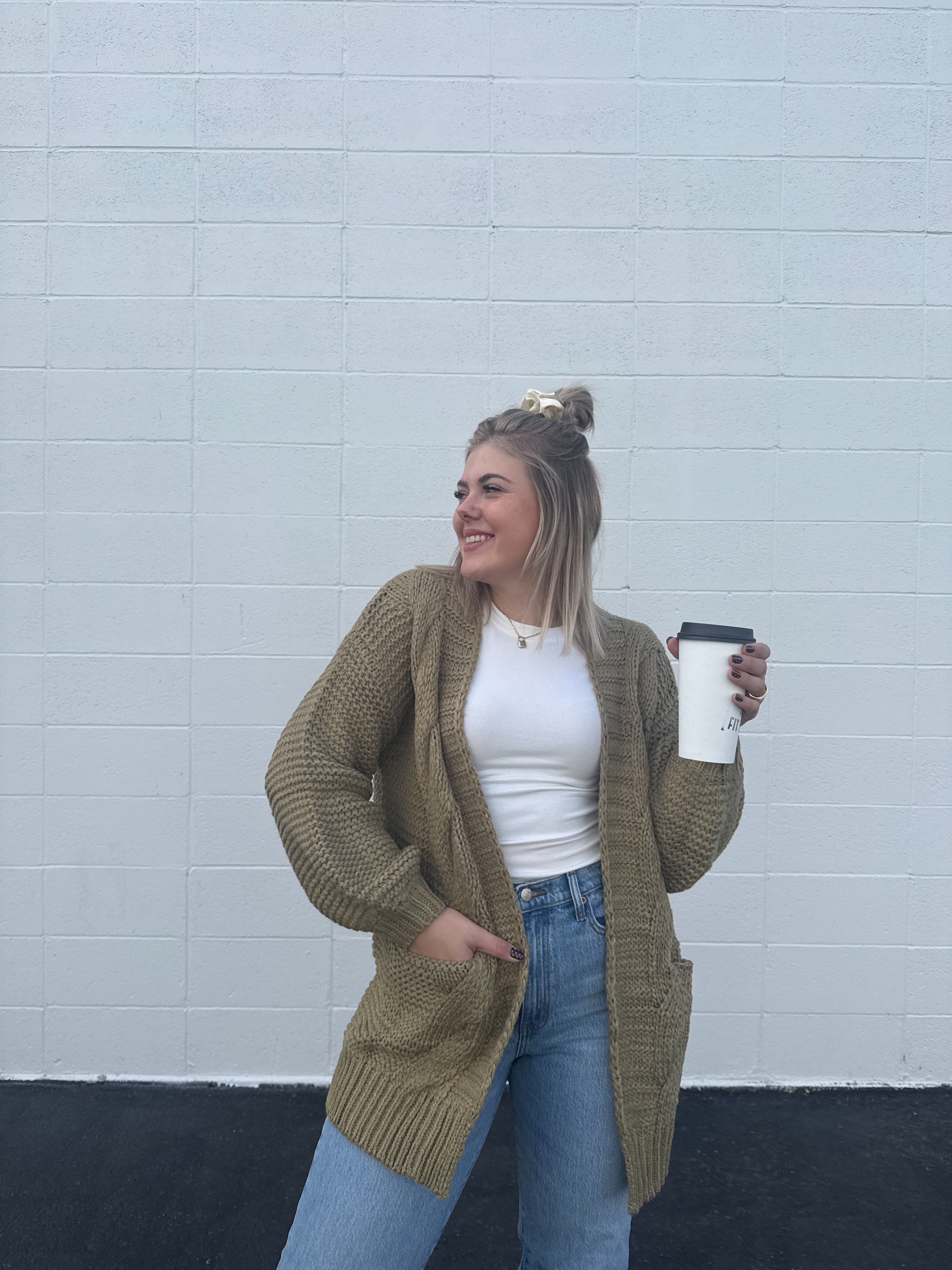 Cozy Days Ahead Cardigan - Olive