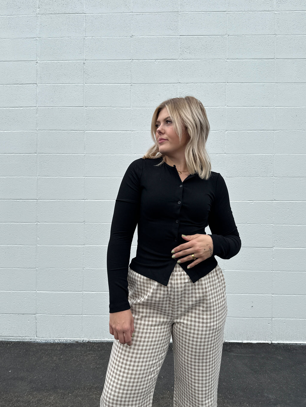 Button Up Long Sleeve Top (multiple colors)