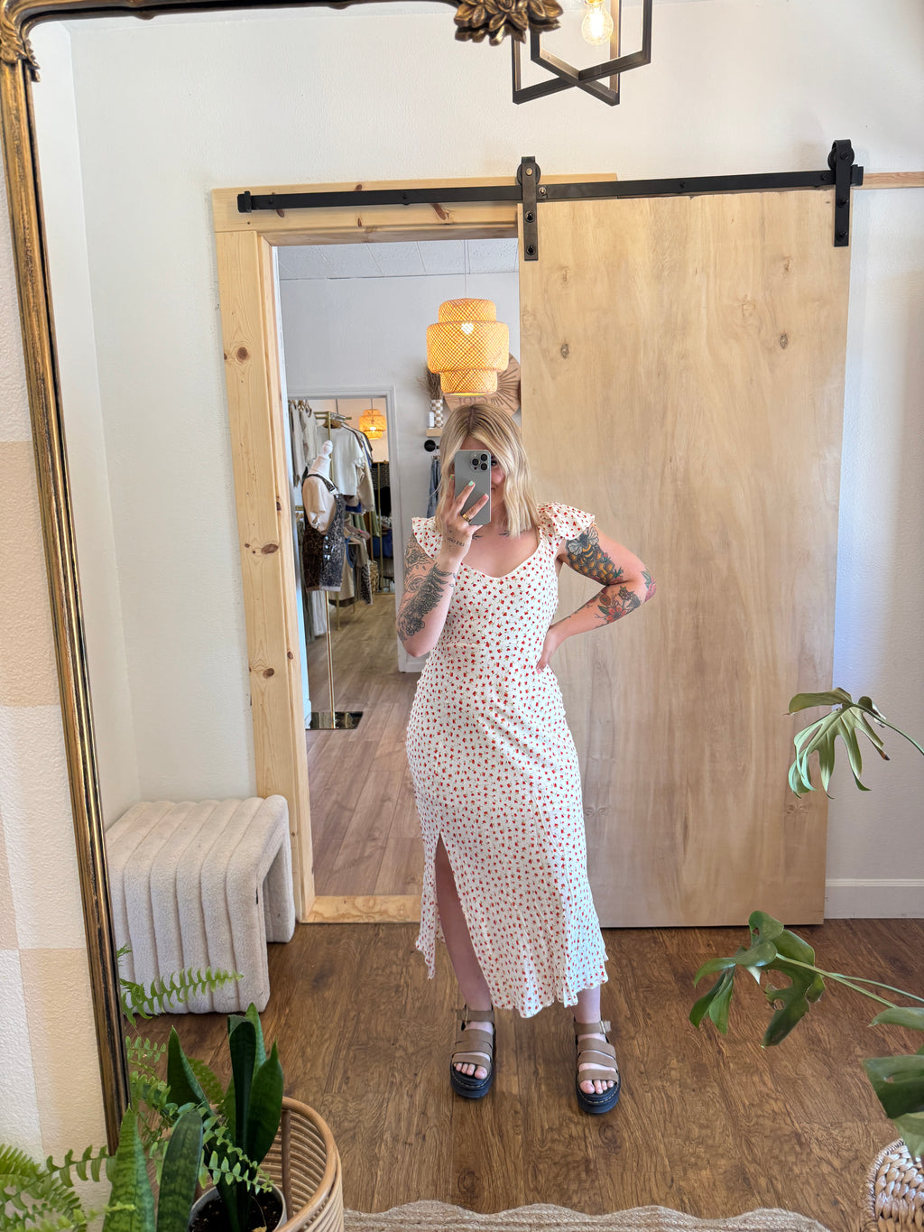 Date Night Floral Midi Dress