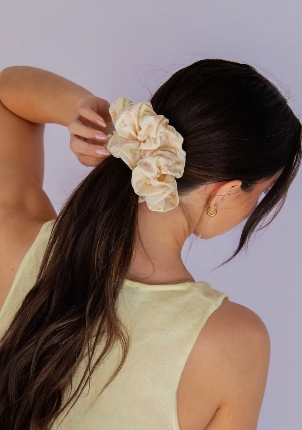 Pink Tulip Jumbo Scrunchie