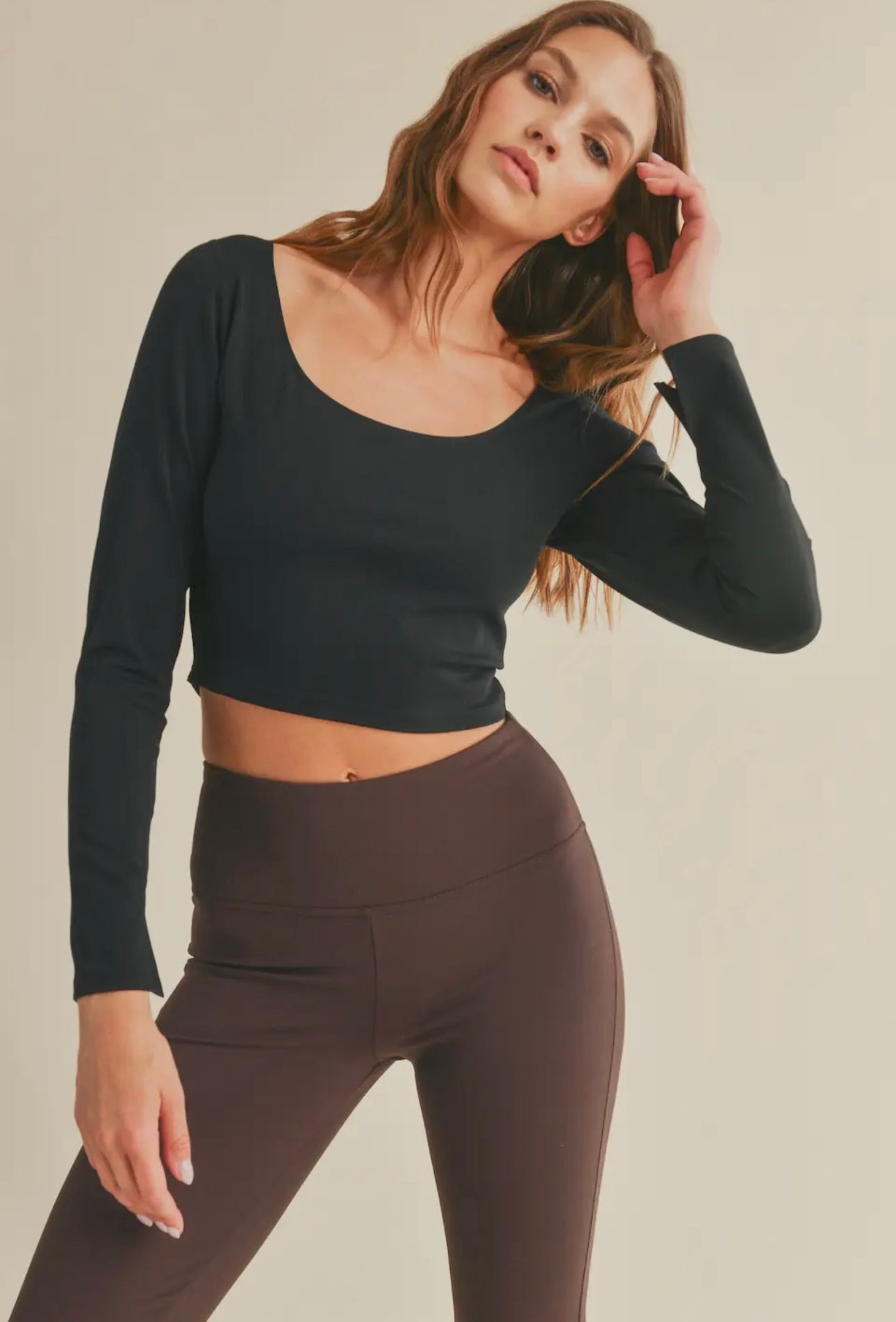 Black Seamless Long Sleeve