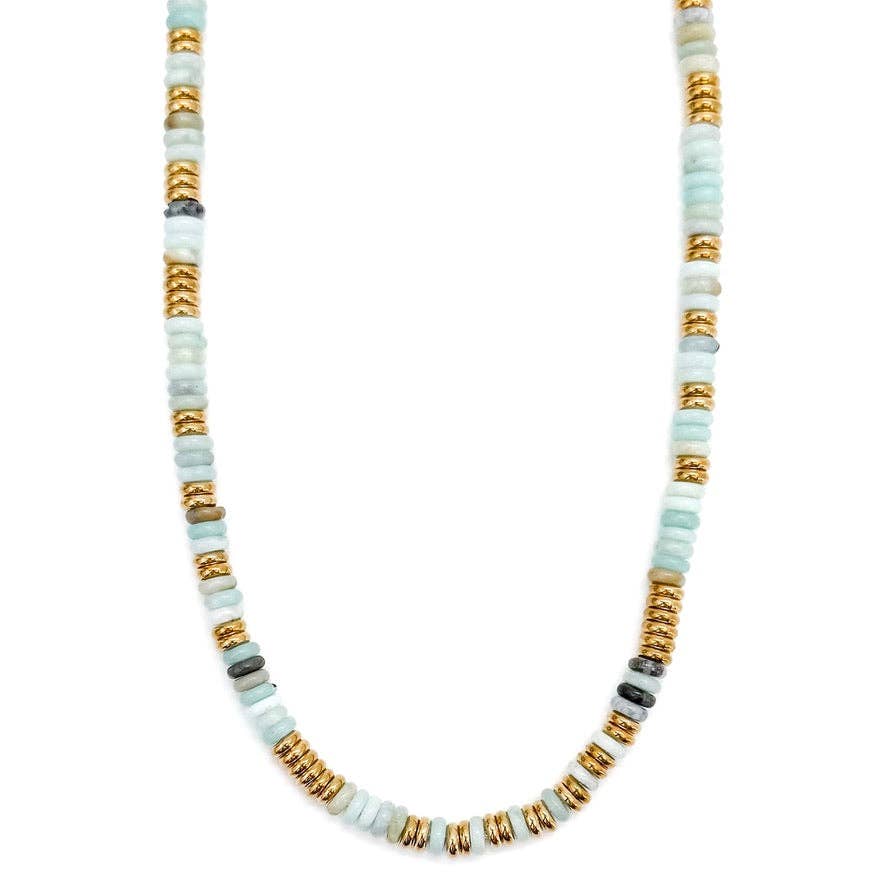 Joan Multi Color Beaded Stone Necklace || Multi Color