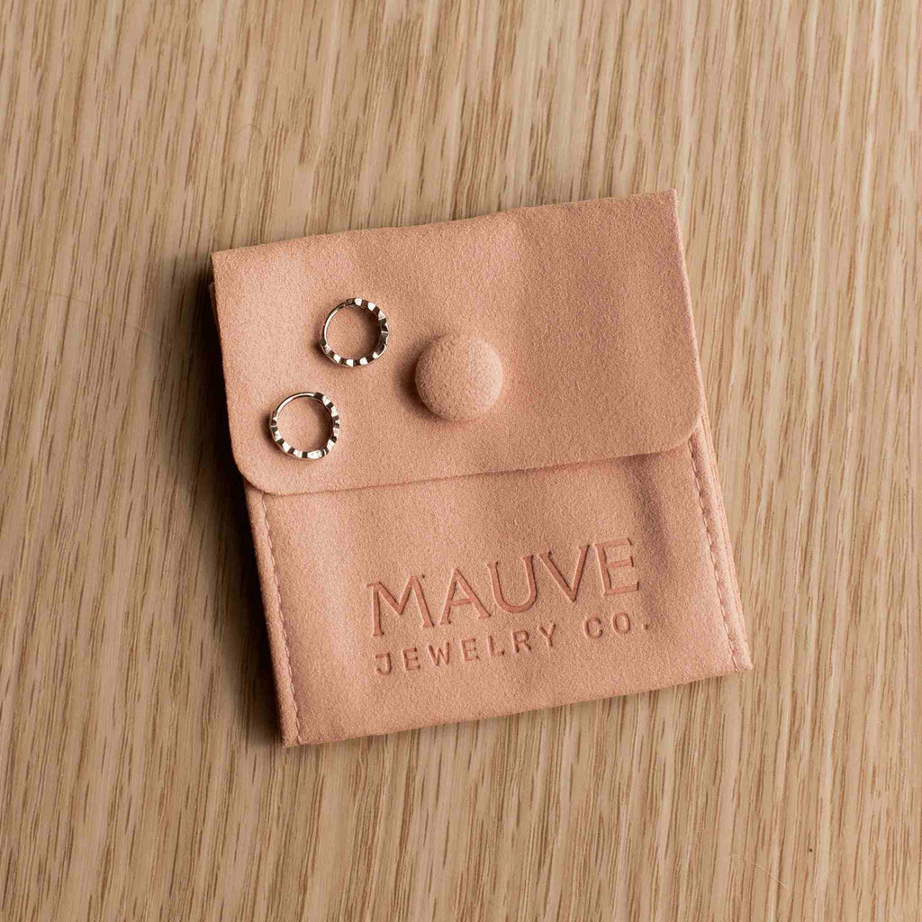 Mauve Honeycomb Hoops