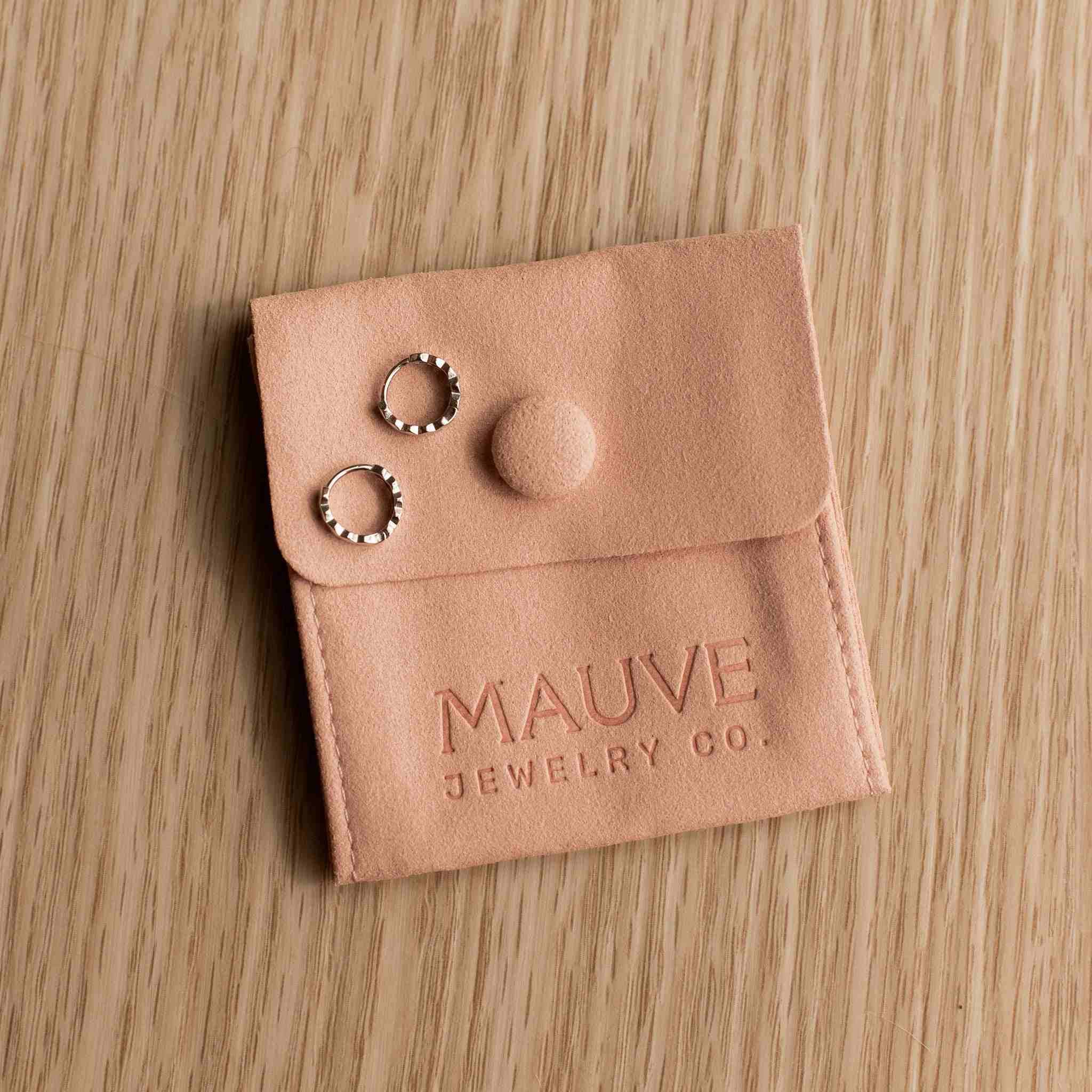 Mauve Honeycomb Hoops
