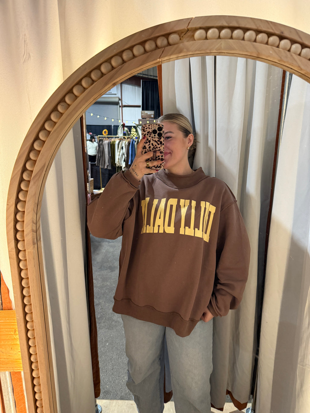 Dilly Dally Mock Neck Sweatshirt