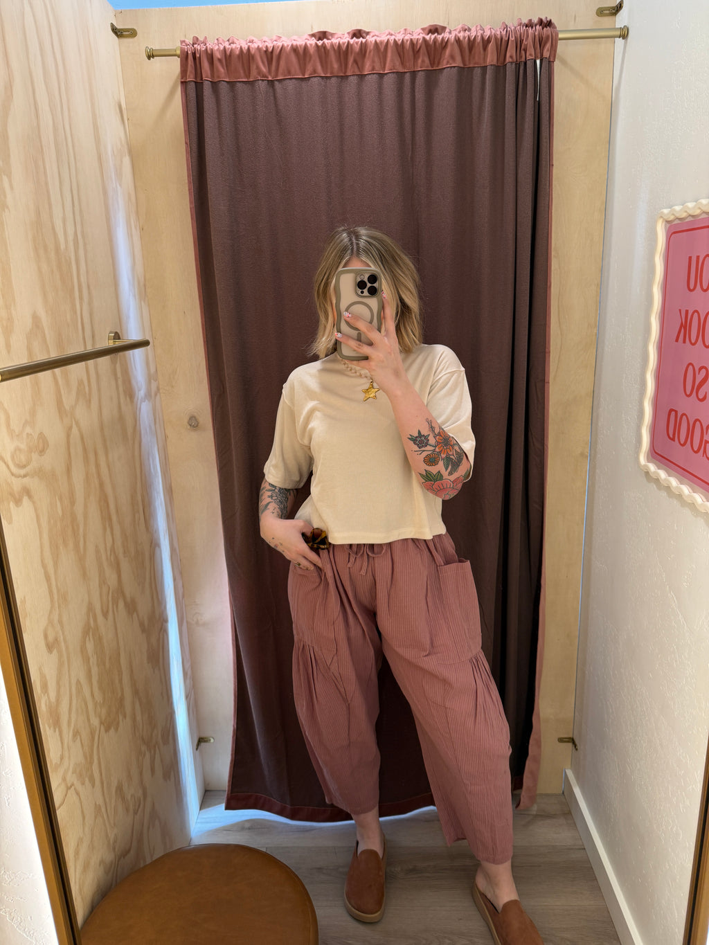Maisee Mauve Striped Pants